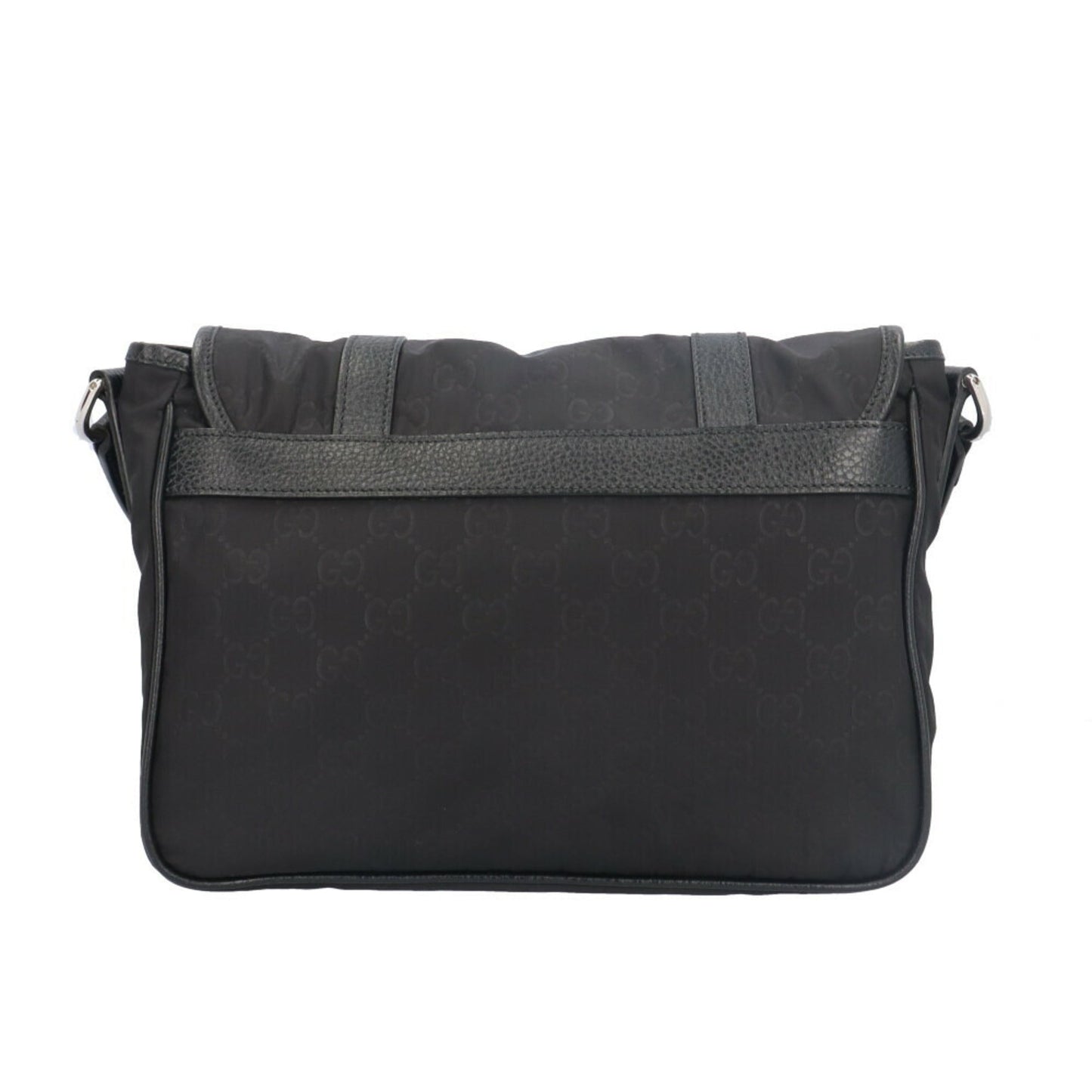 Gucci Black Nylon Leather Messenger Bag Shoulder Bag