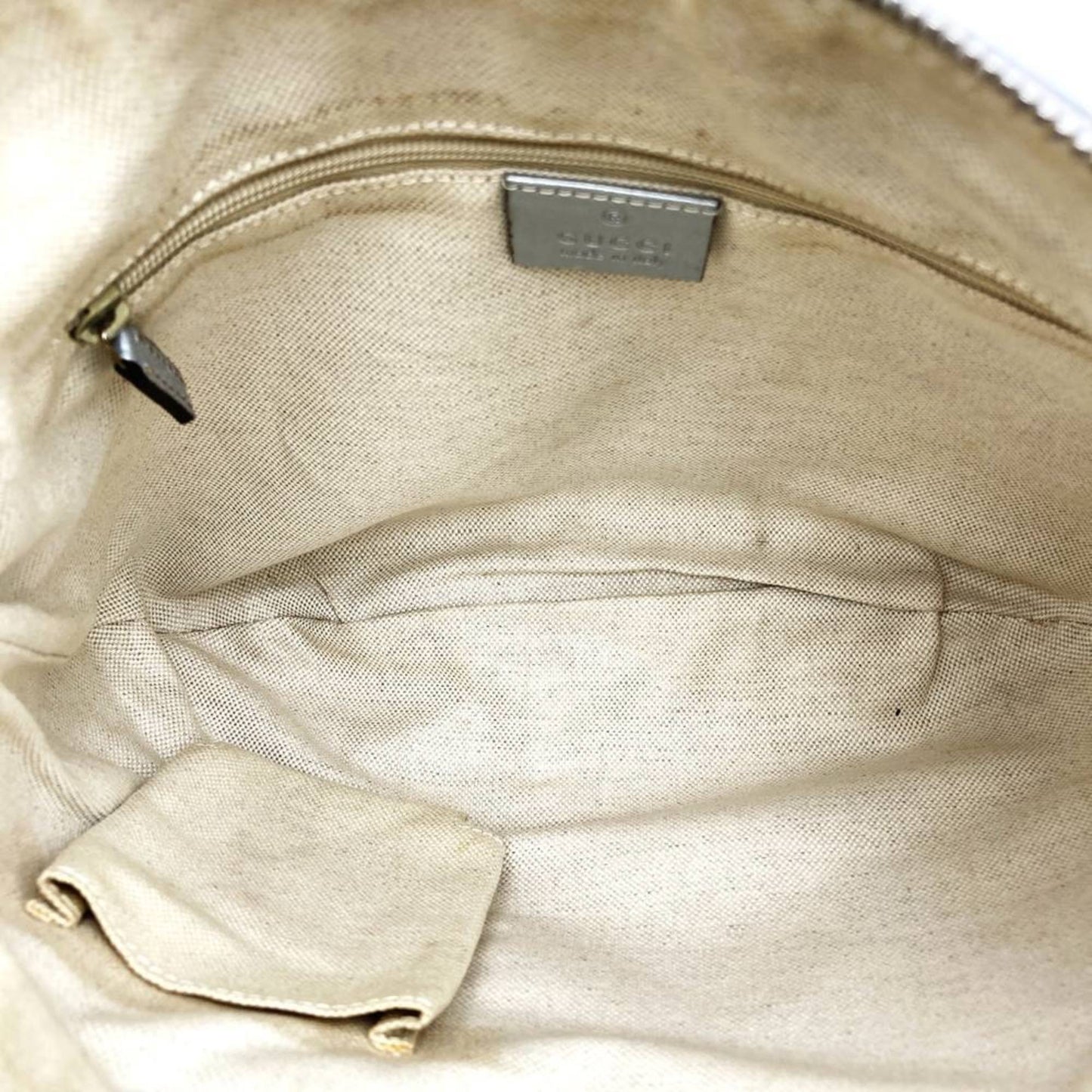 Gucci Abbey Silver Leather Shoulder Bag