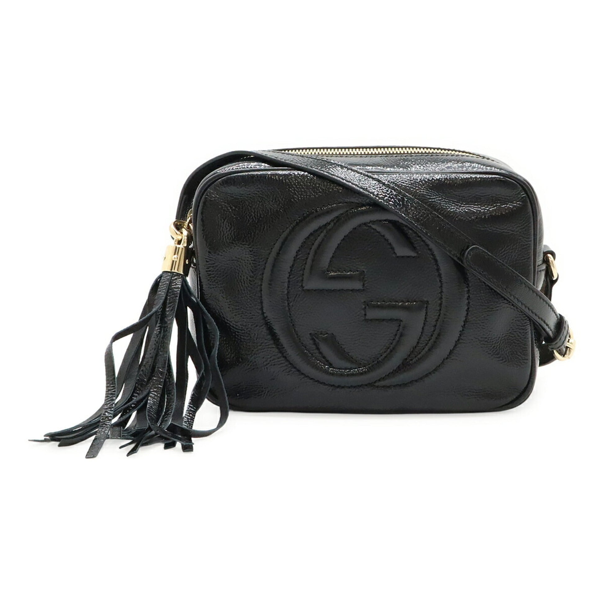 Gucci Black Leather Pochette Shoulder Bag