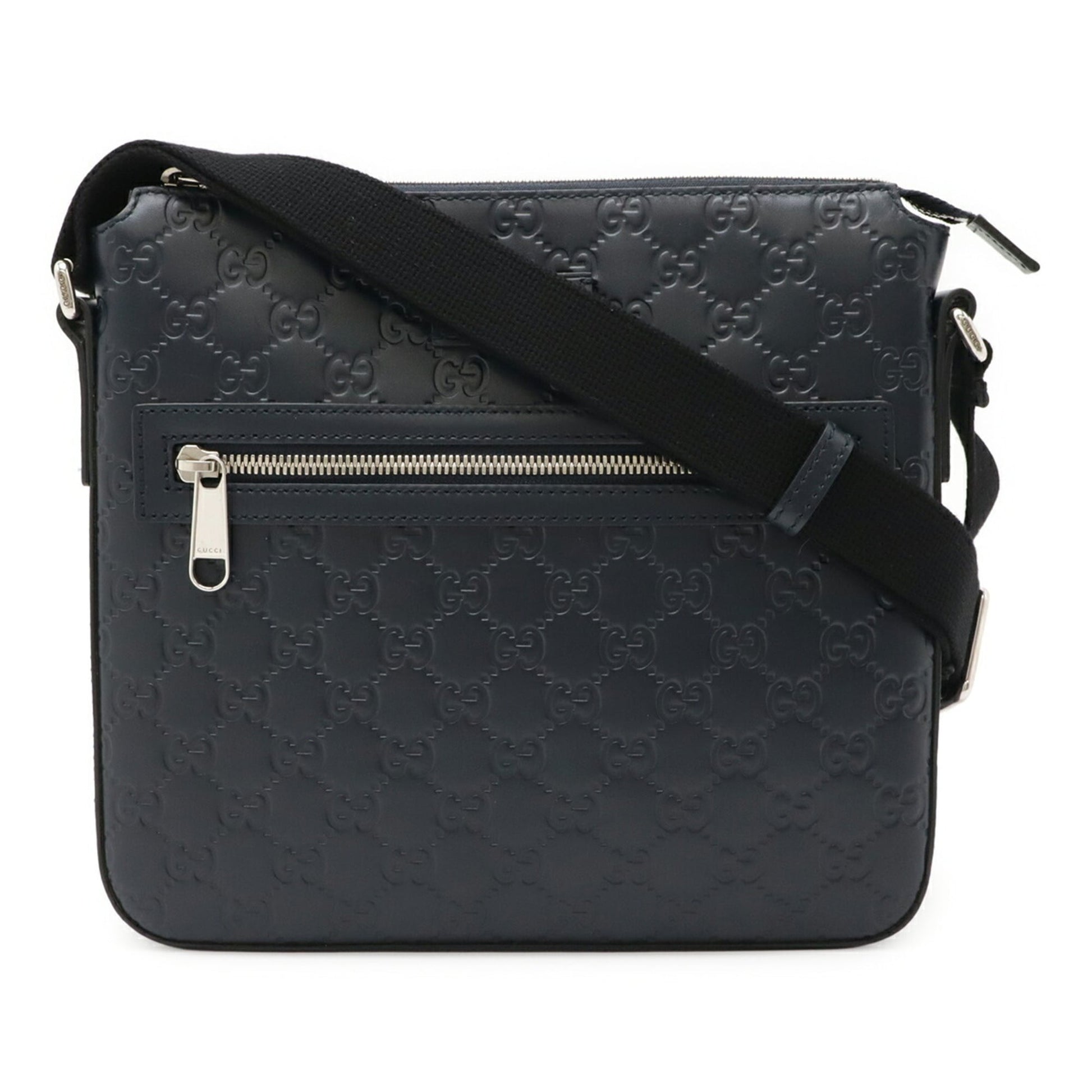 Gucci Guccissima Black Gg Leather Shoulder Bag