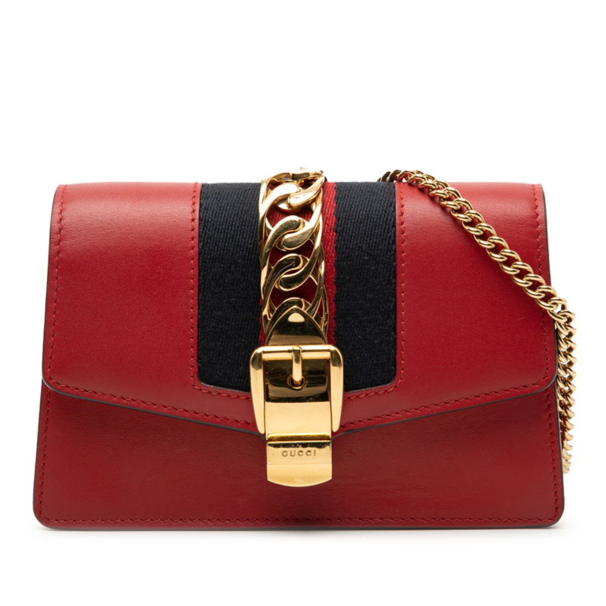 Gucci Multi-Color Red Color Leather Shoulder Bag