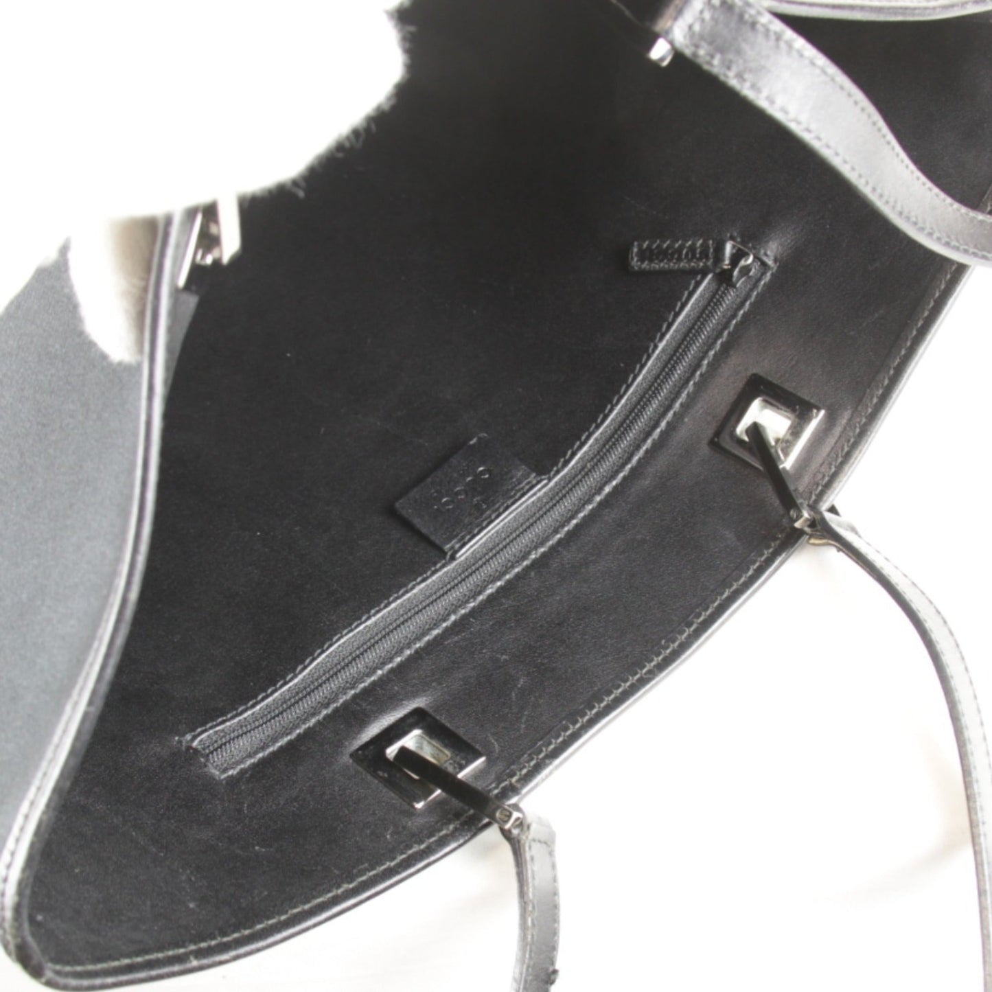 Gucci Black Satin Tote Bag