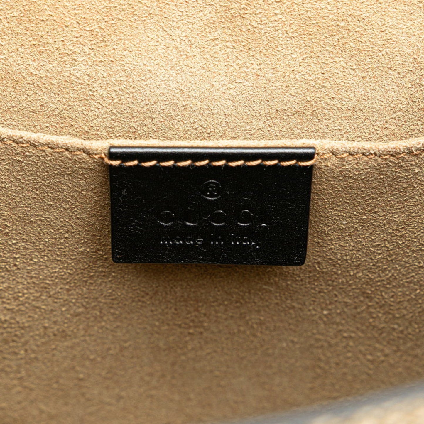 Gucci Beige Black Brown Pvc Leather Backpack