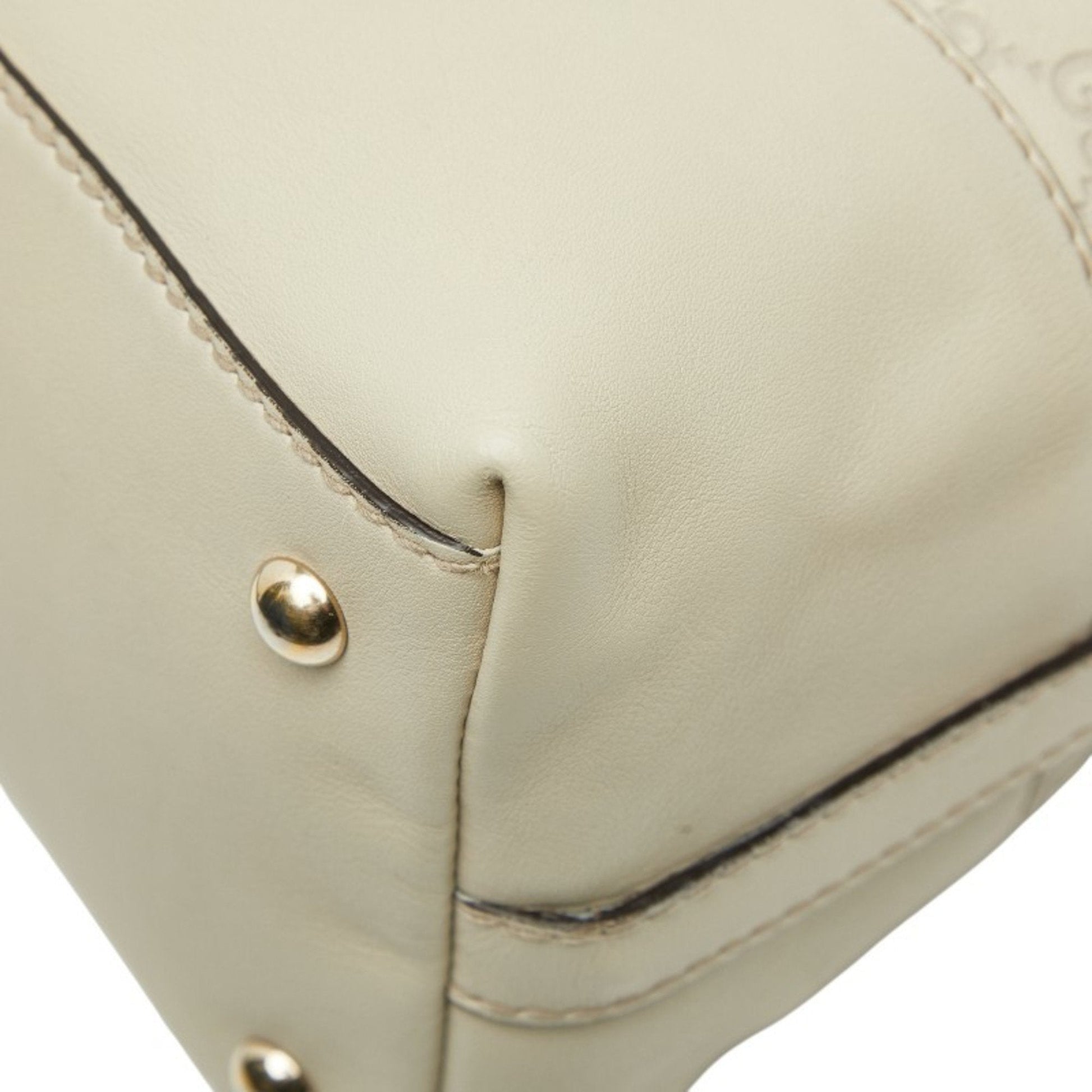 Gucci Guccissima White Leather Tote Bag