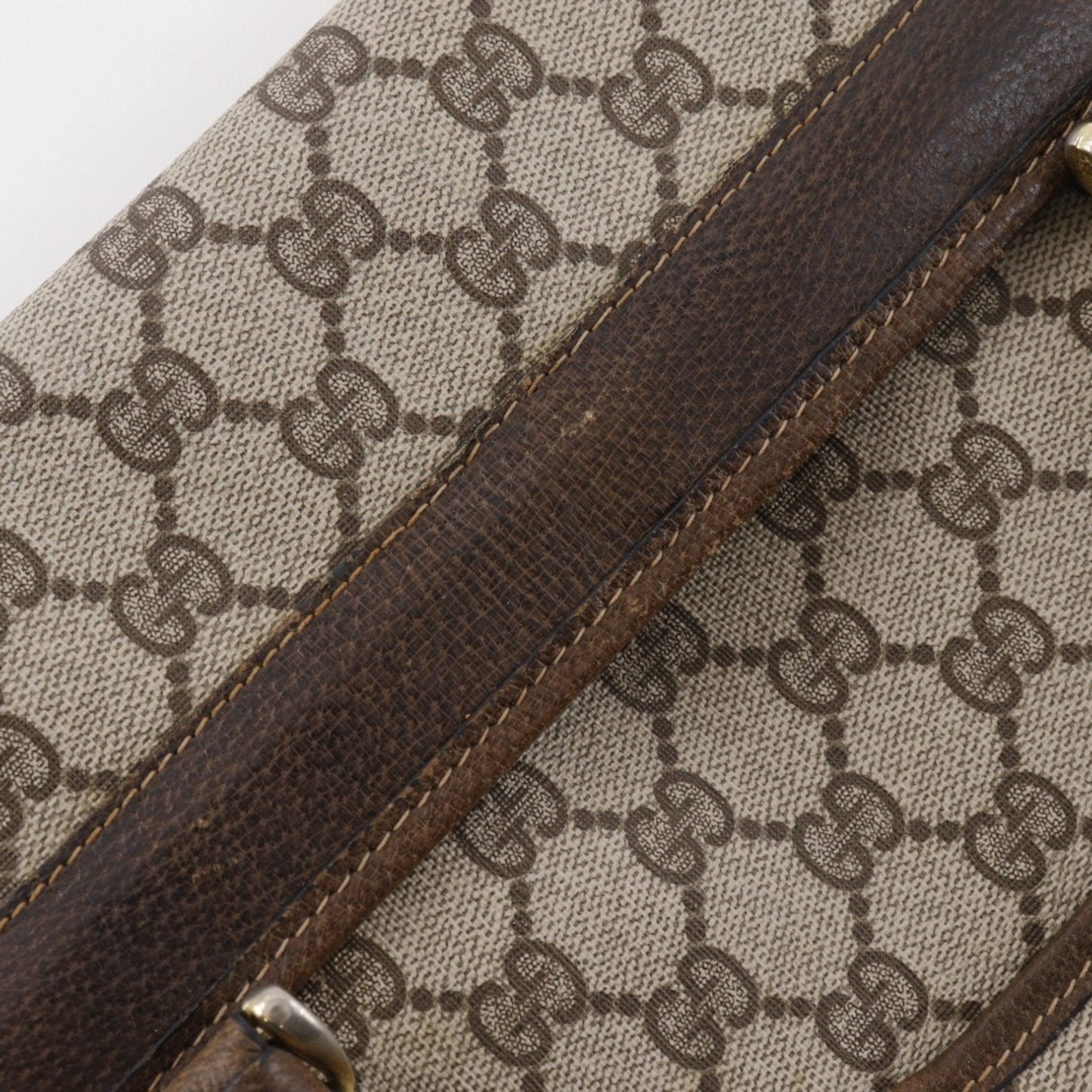 Gucci Sherry Line Brown Pvc Handbag