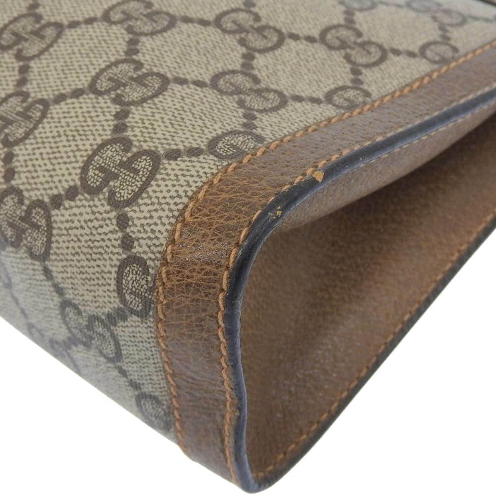Gucci Gg Plus Beige Pvc Clutch Bag