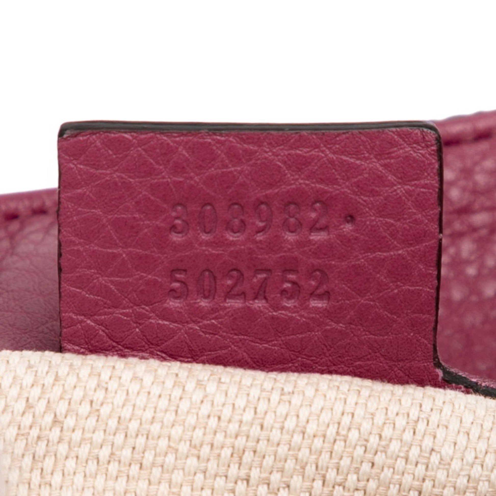 Gucci Purple Leather Shoulder Bag Tote Bag