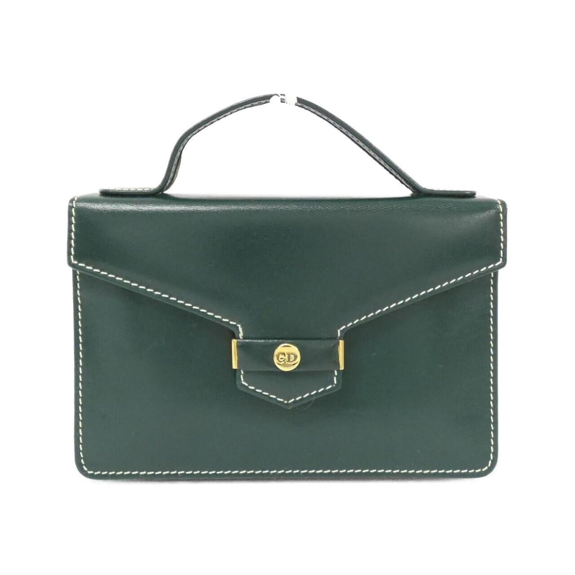 Dior Handbag Christian 2 Leather Green