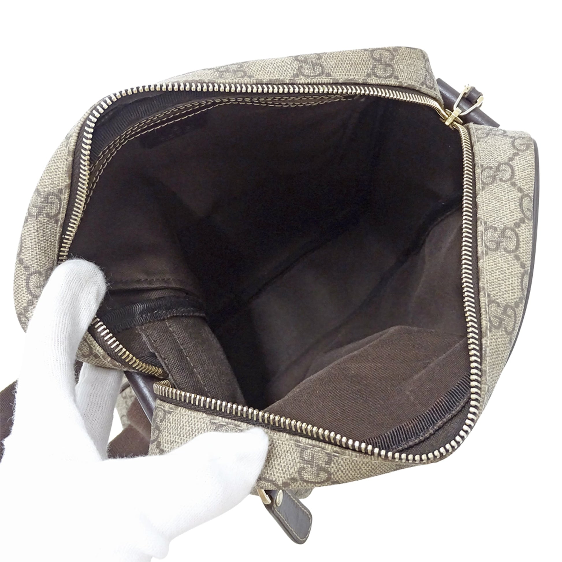 Gucci Beige Brown Gg Supreme Shoulder Bag