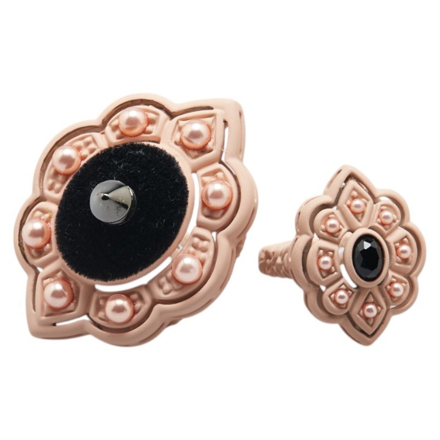 Gucci Pink Artificial Pearl Plastic Band Ring