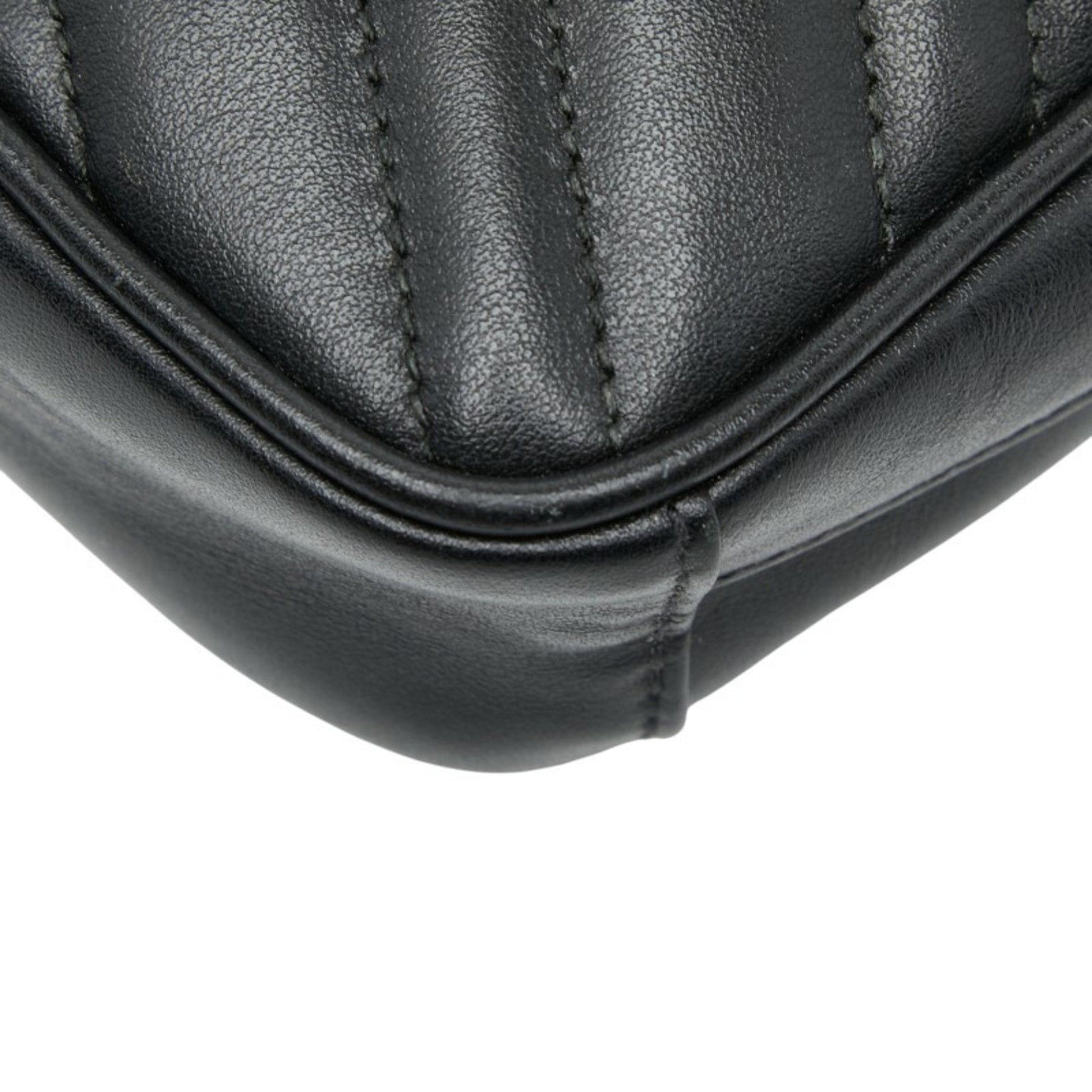 Gucci Gg Marmont Black Leather Shoulder Bag
