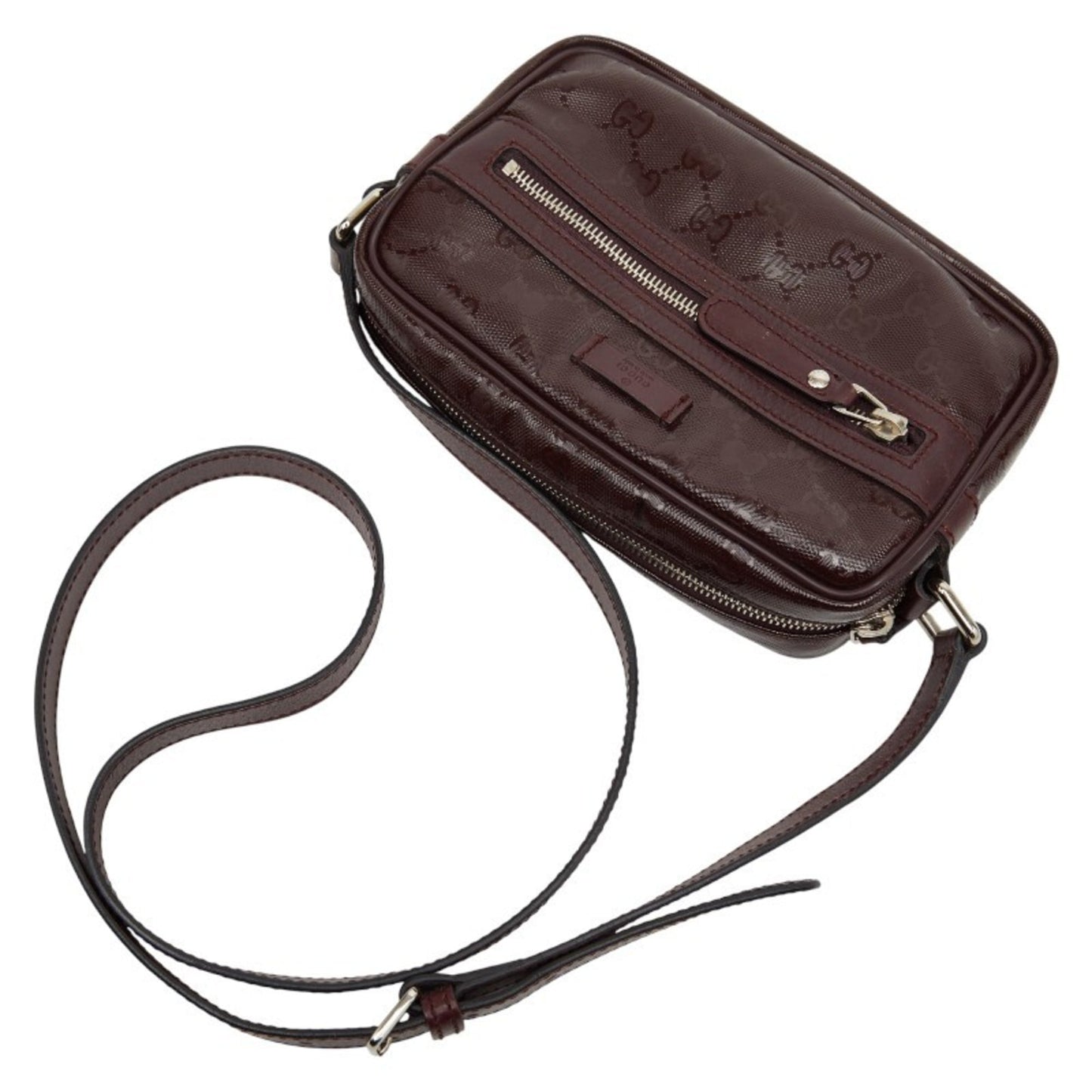 Gucci Purple Gg Imprimé Leather Shoulder Bag