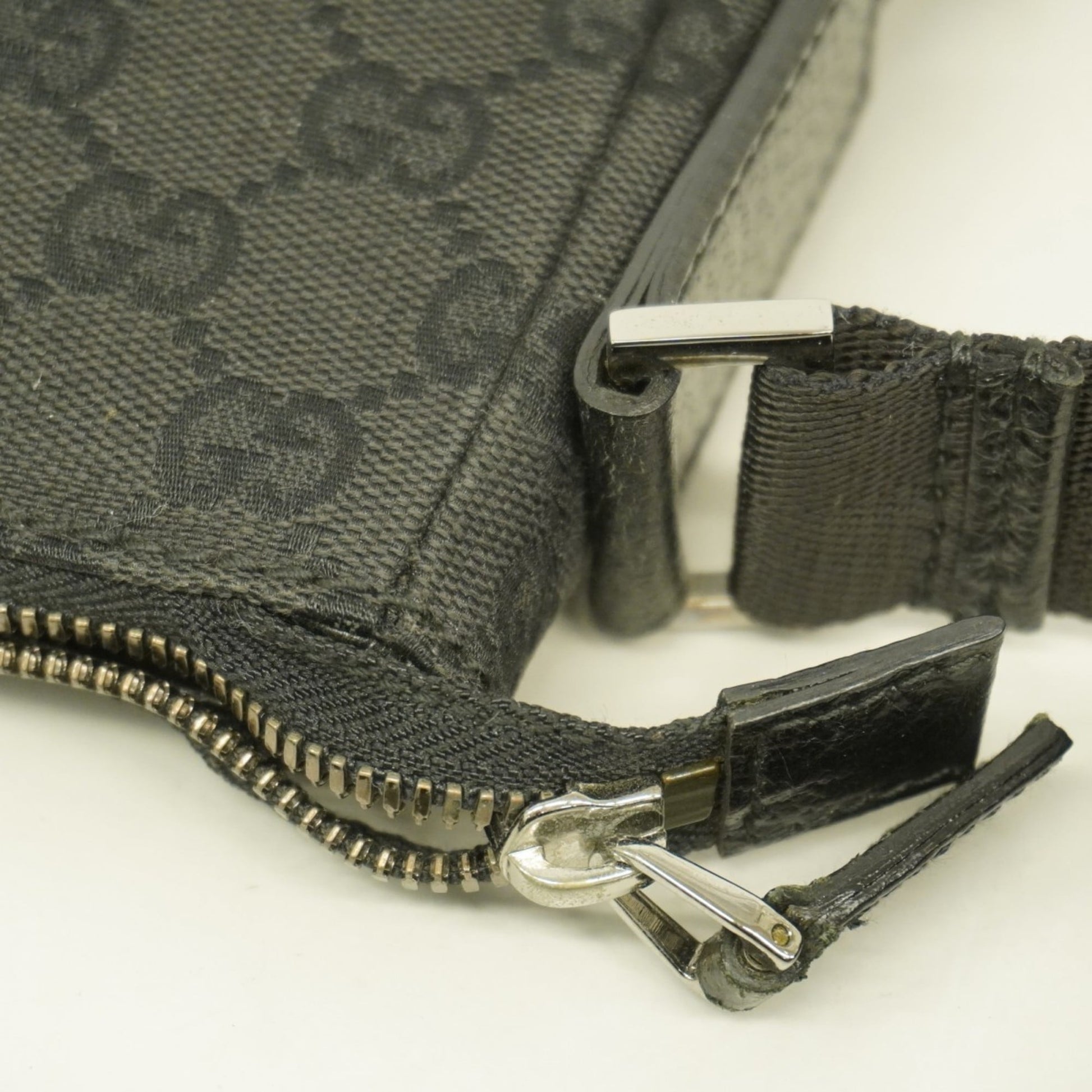 Gucci Black Canvas Shoulder Bag