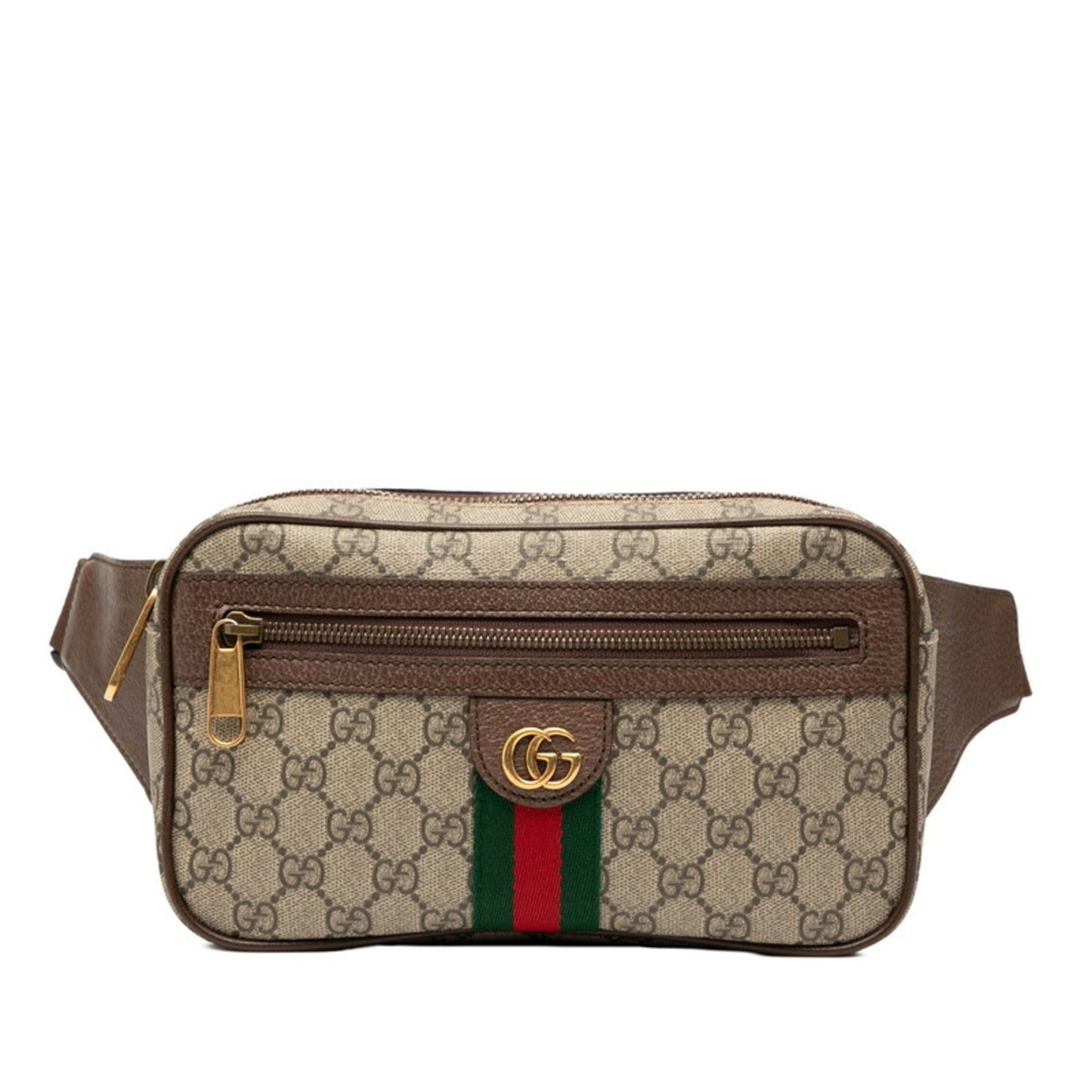 Gucci Beige Brown Pvc Leather Sling Bag
