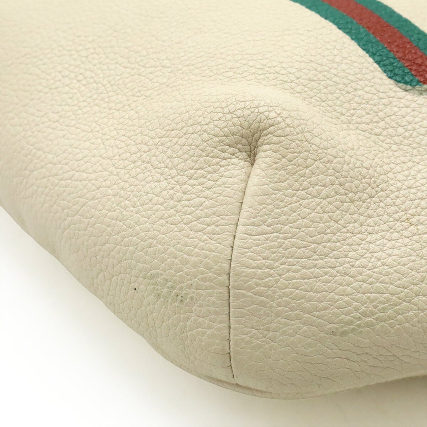 Gucci Green Ivory Red Color Leather Fanny Pack