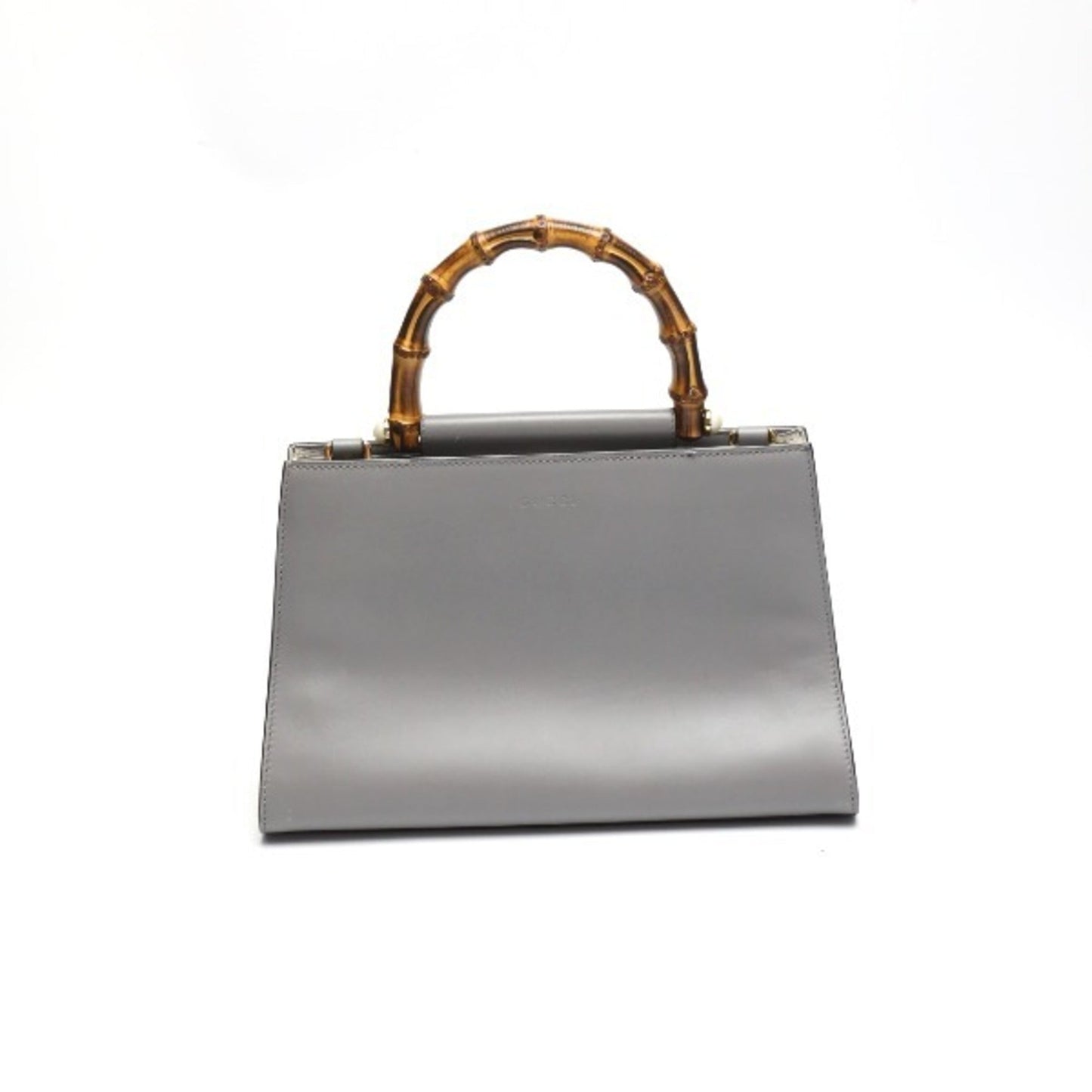 Gucci Gray Bamboo Handbag
