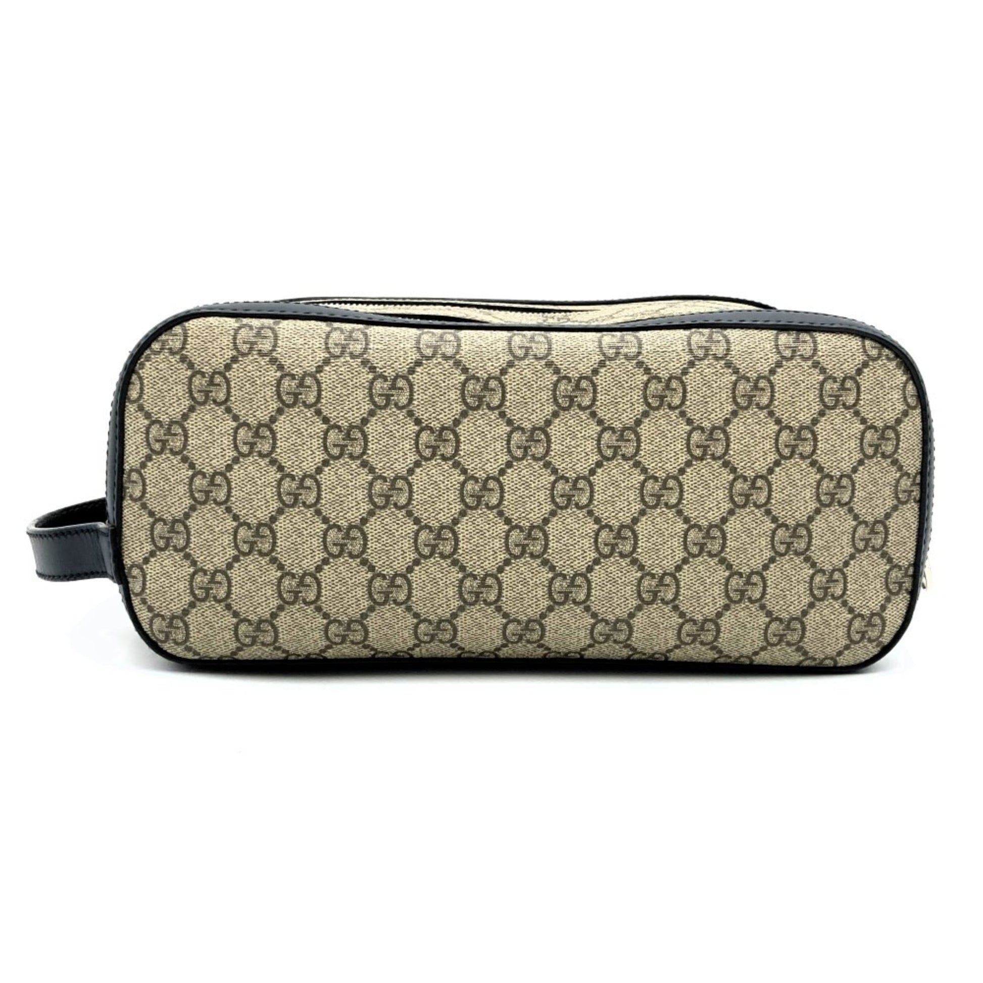 Gucci Beige Gg Supreme Leather Clutch Bag