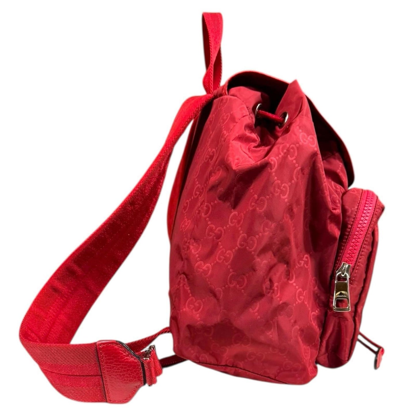Gucci Red Color Nylon Backpack