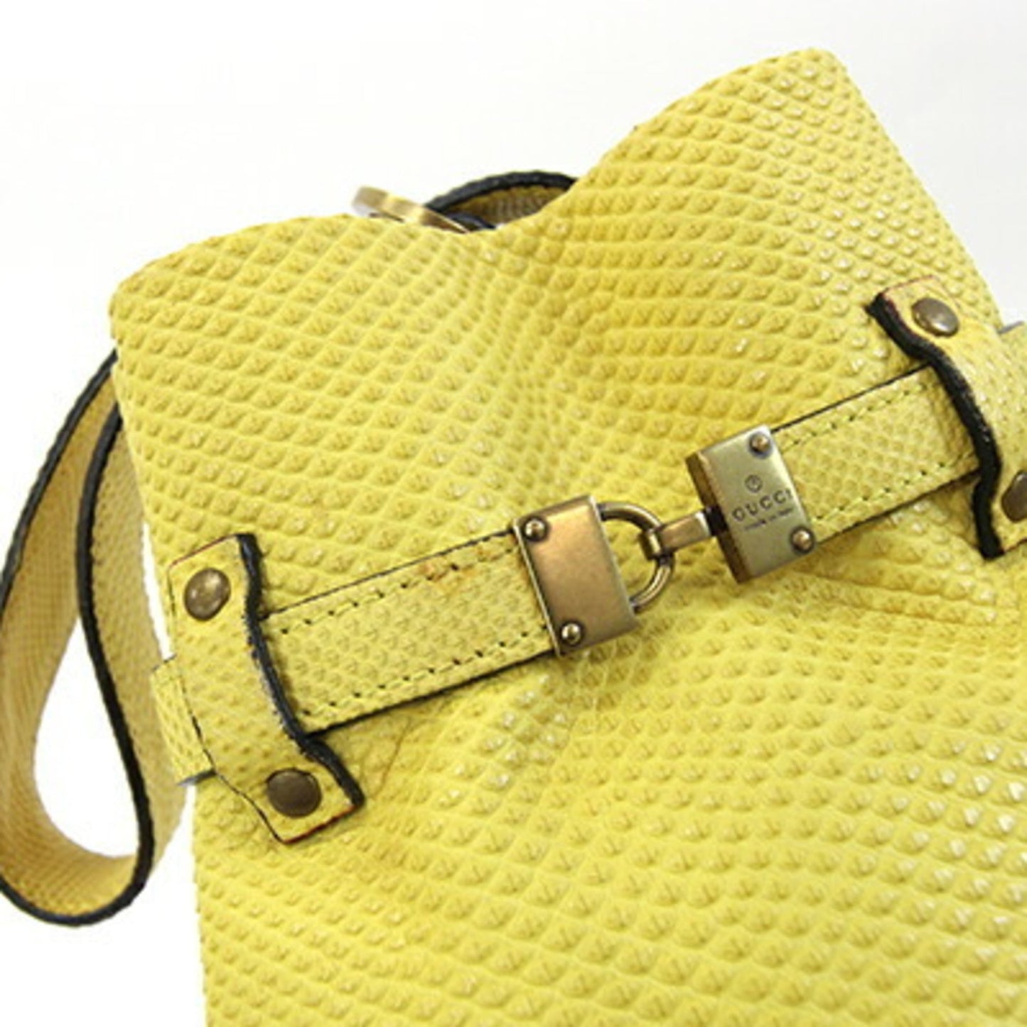 Gucci Yellow Leather Handbag
