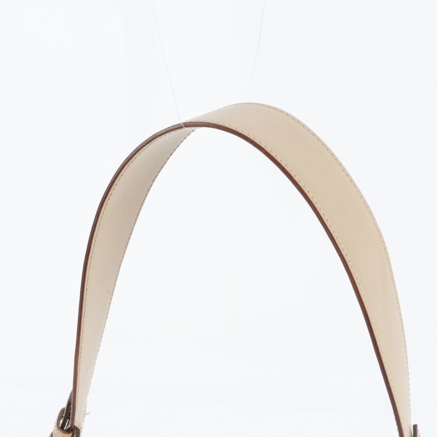 Gucci Beige Leather Canvas Shoulder Bag