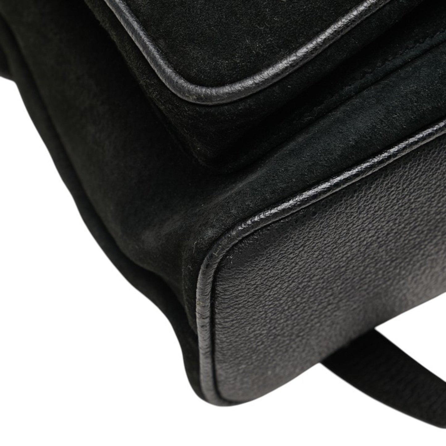 Gucci Bamboo Black Suede Leather Backpack
