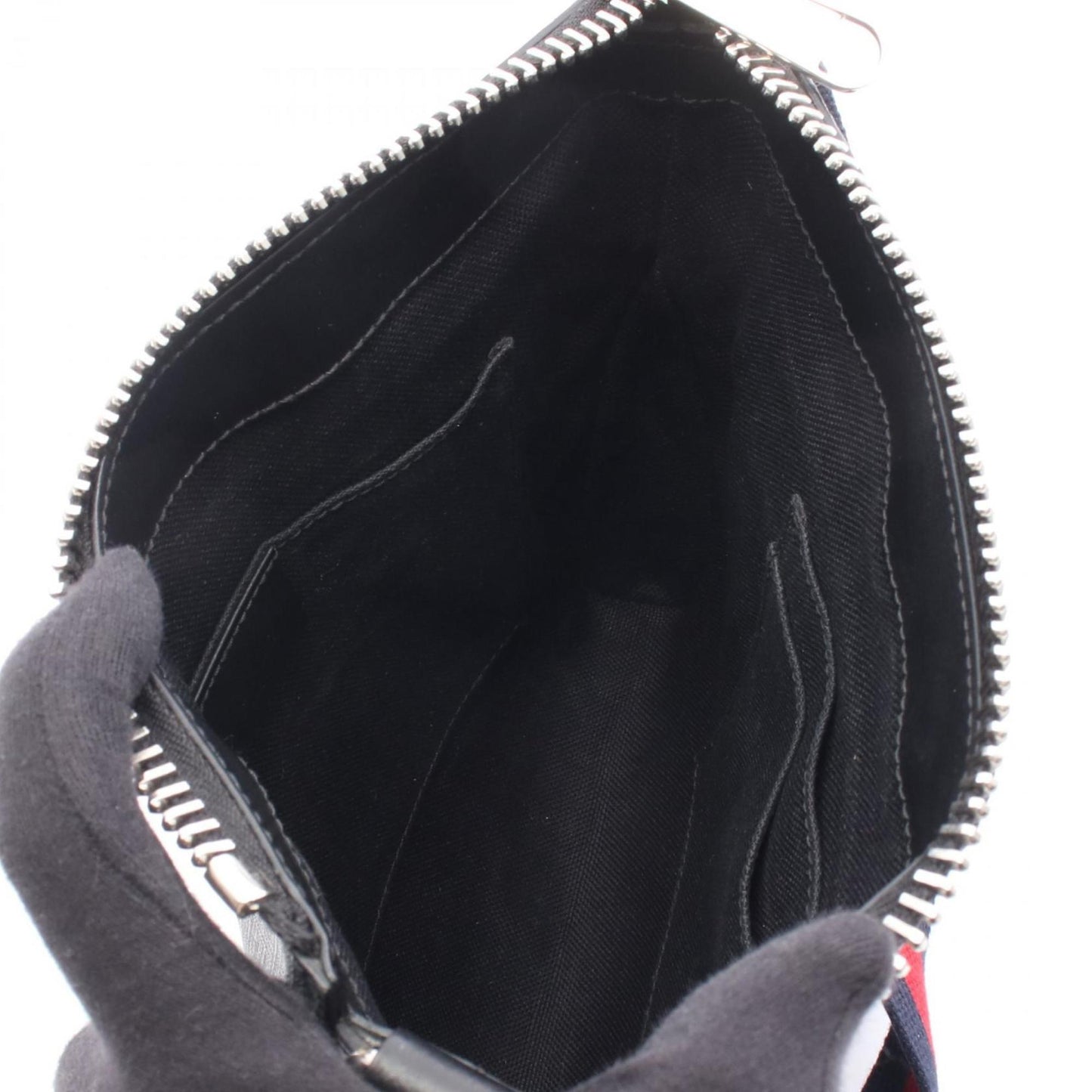 Gucci Black Gray Gg Supreme Leather Messenger Bag Shoulder Bag