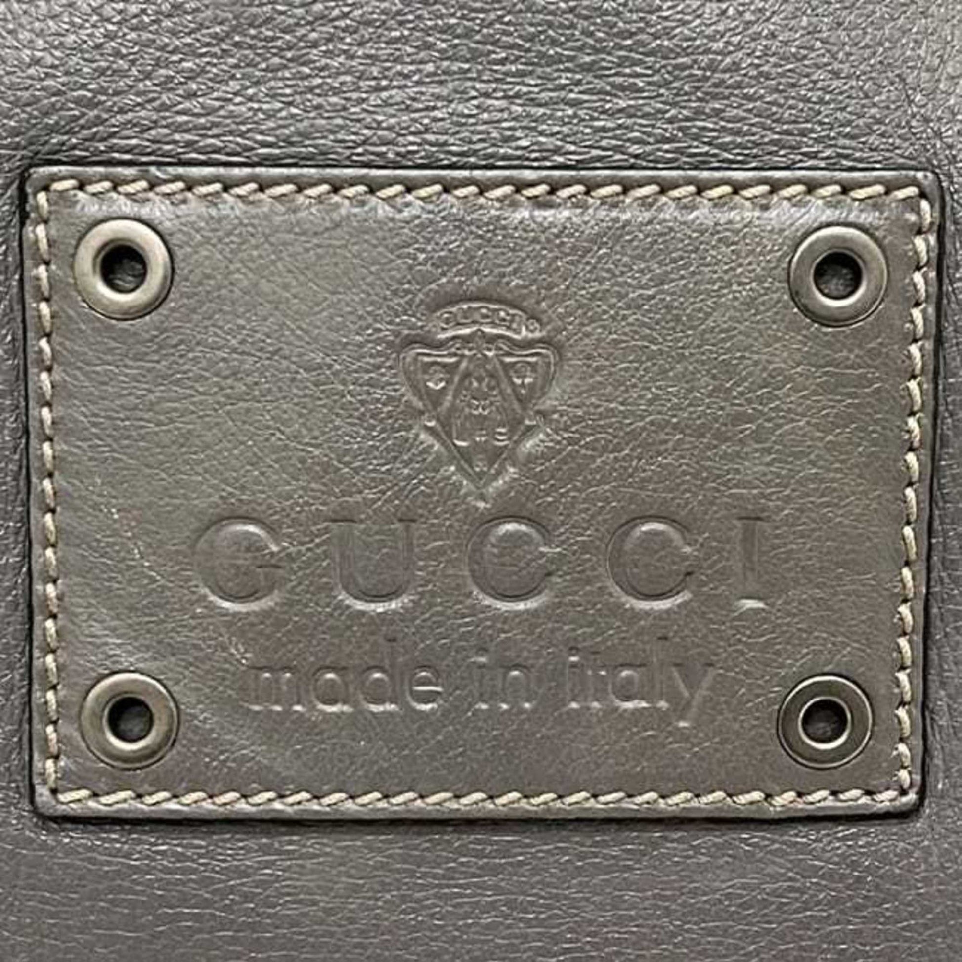 Gucci Hysteria Gray Leather Tote Bag
