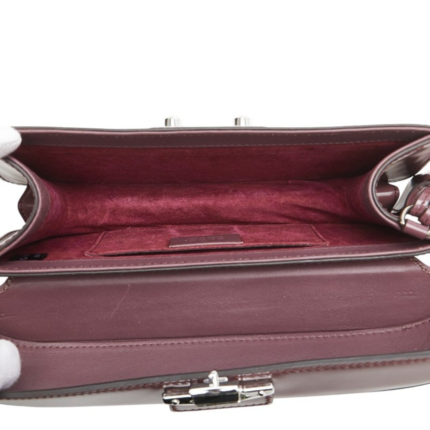 Gucci Wine Leather Clutch Bag