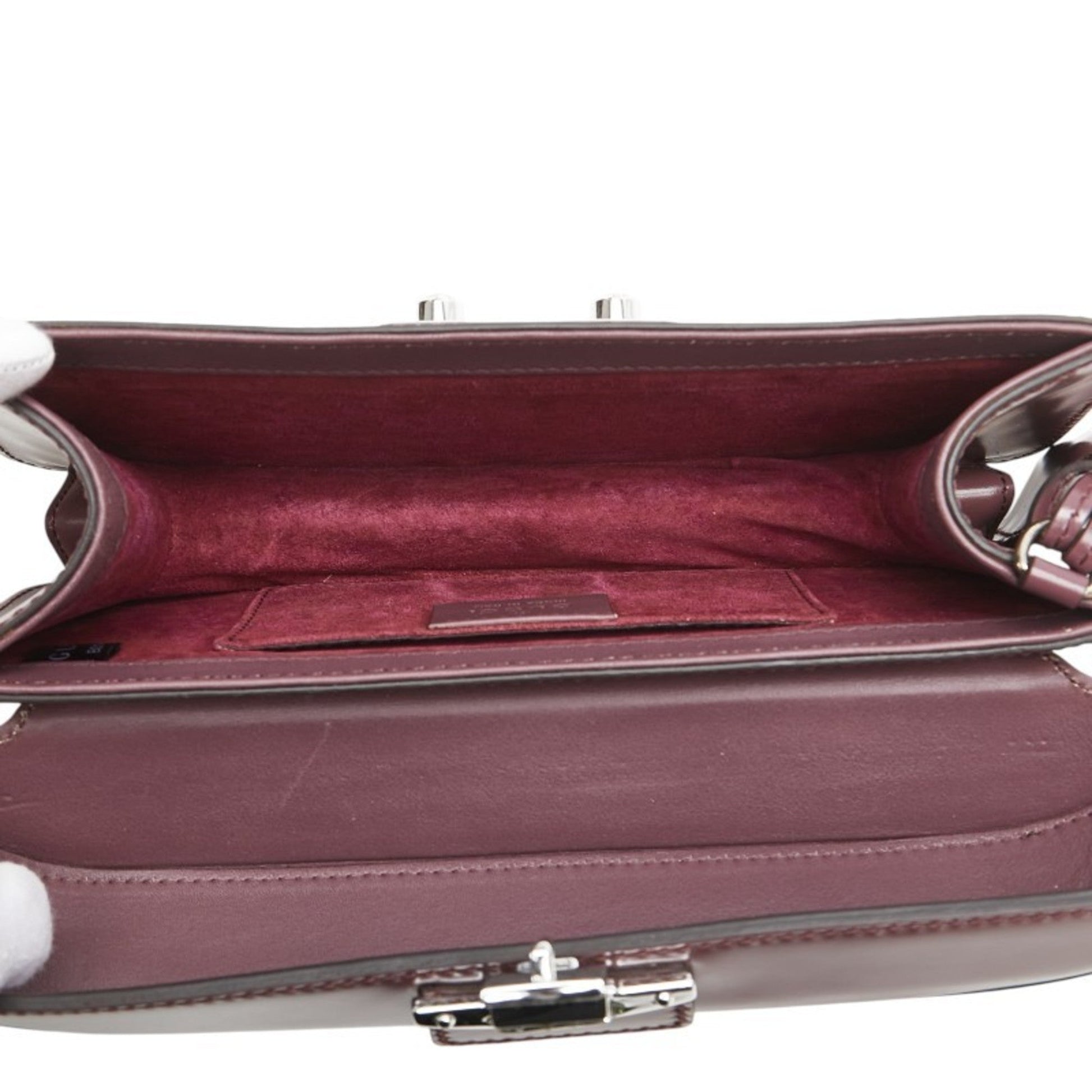Gucci Wine Leather Clutch Bag