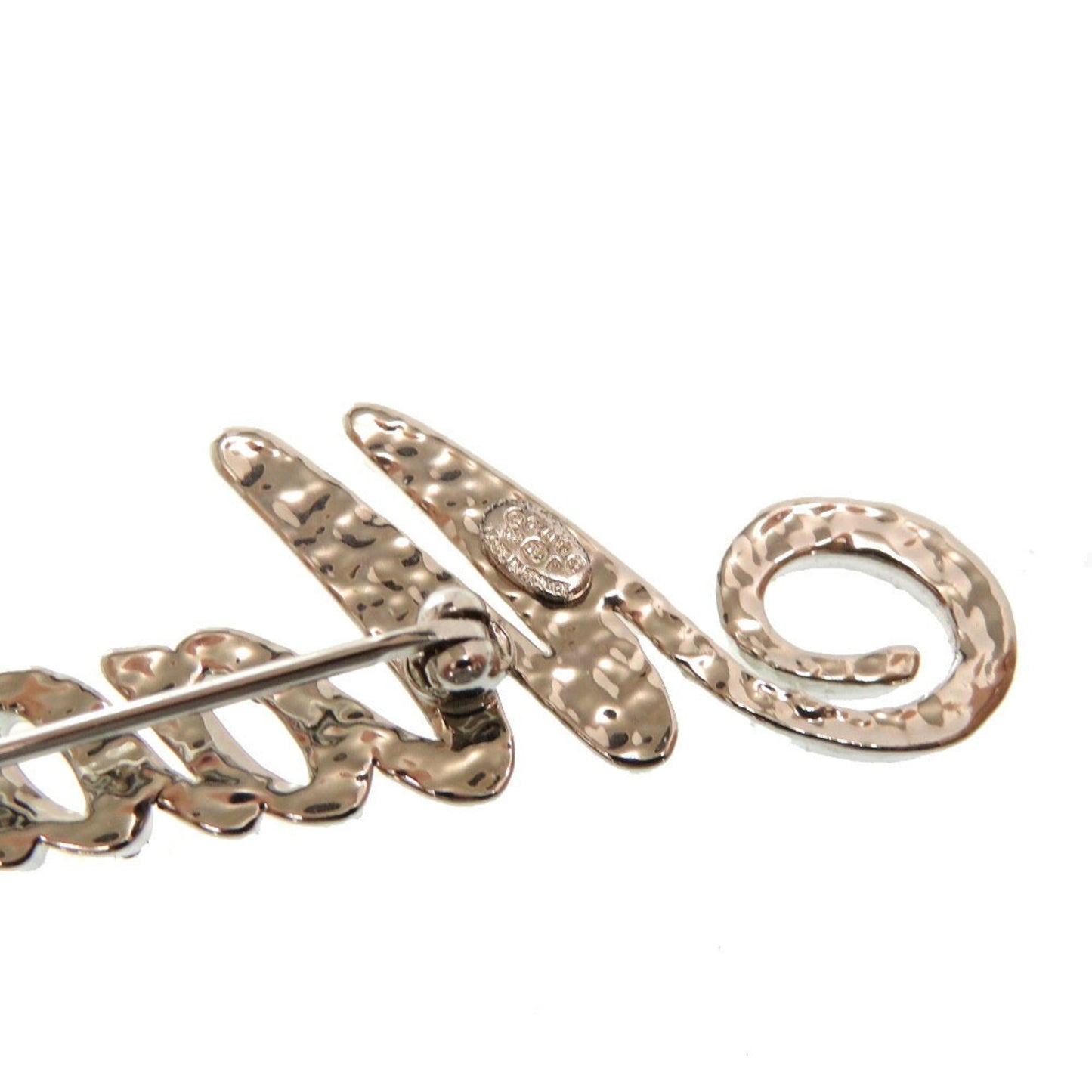 Chanel Mademoiselle mademoiselle Coco Mark Stone Pink Silver Hardware Brooch Accessories