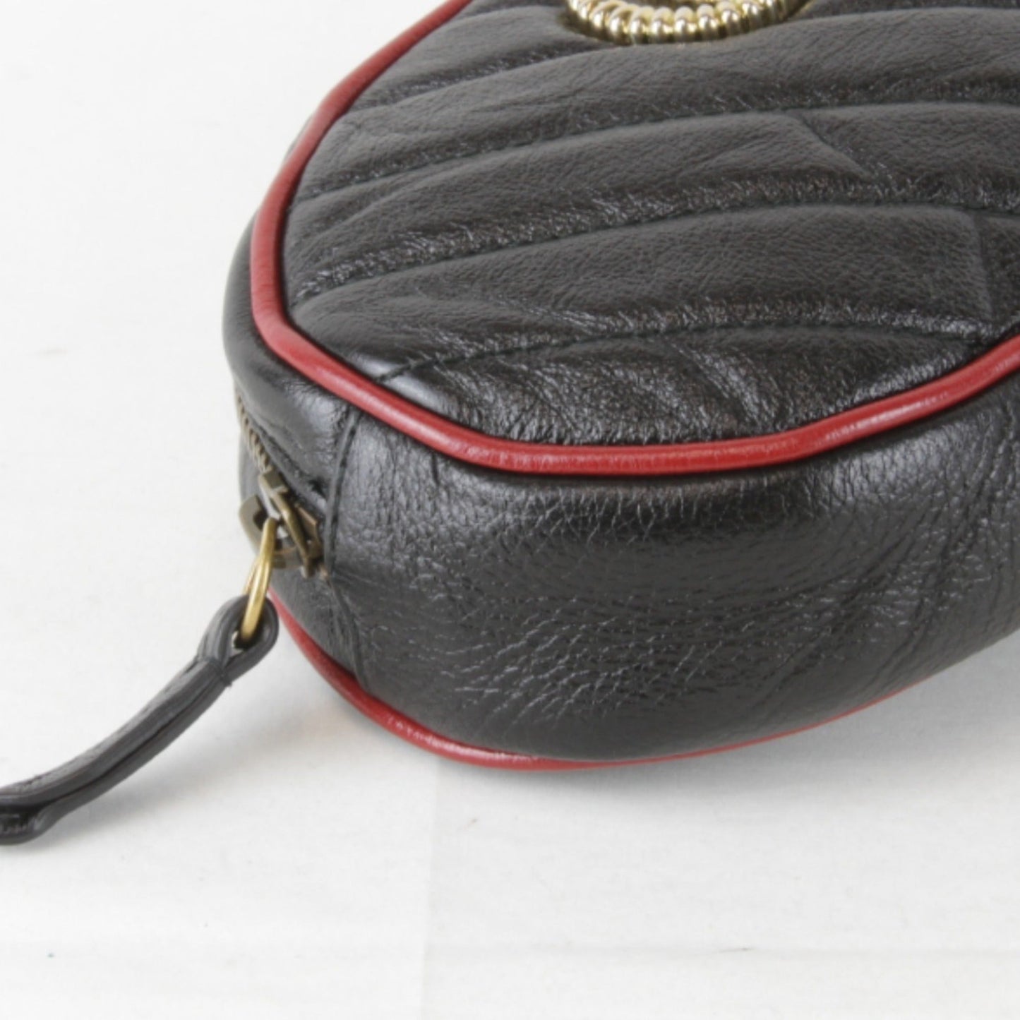 Gucci Gg Marmont Black Leather Fanny Pack