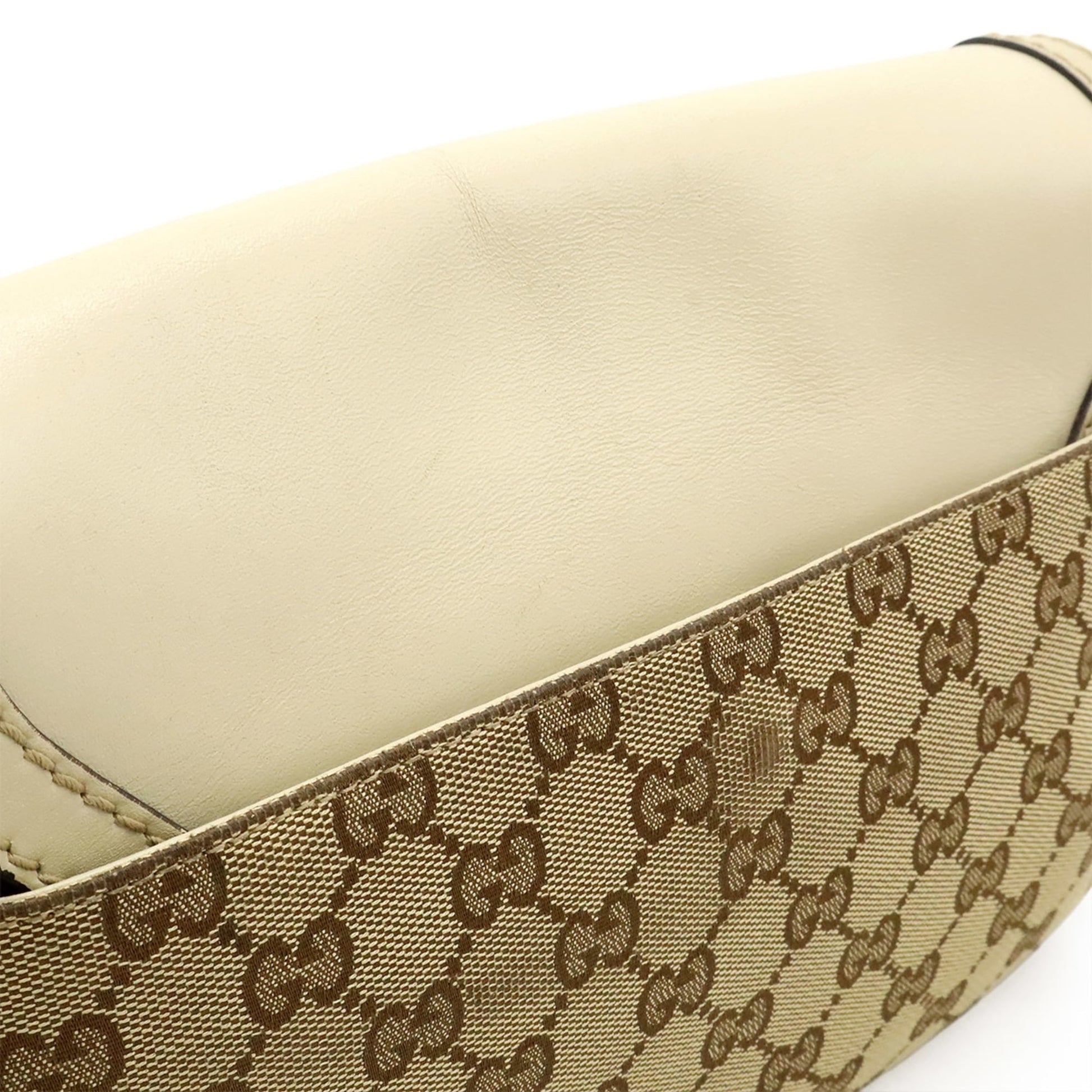 Gucci Sukey Beige Khaki Gg Canvas Leather Shoulder Bag