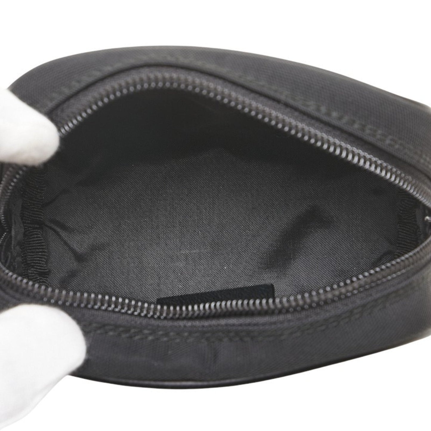 Gucci Black Nylon Leather Pouch