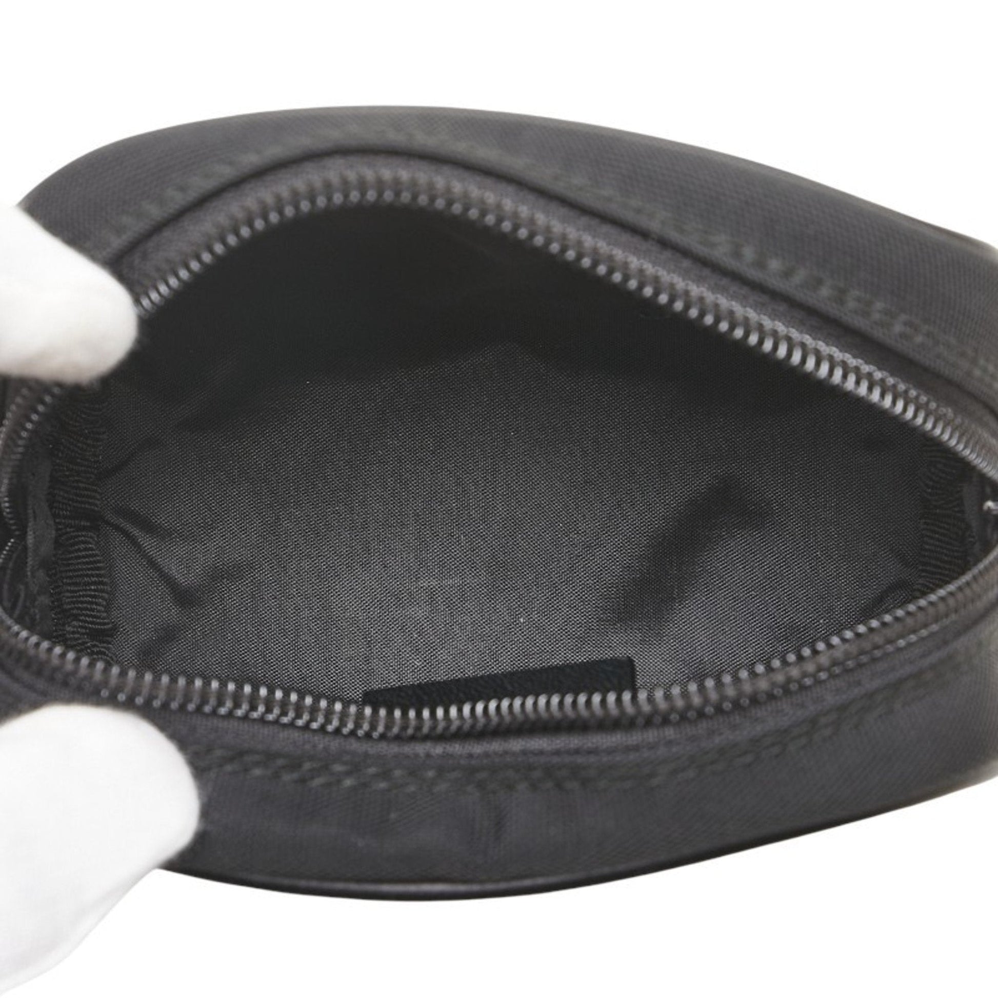 Gucci Black Nylon Leather Pouch