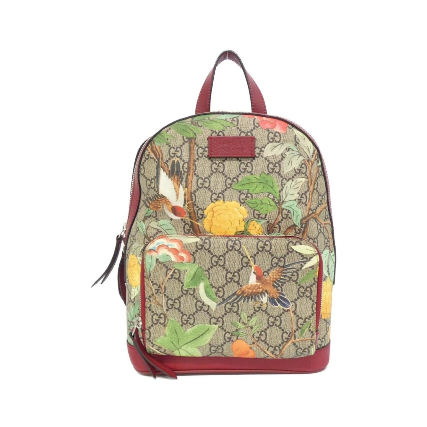 Gucci Beige Red Color Gg Supreme Backpack