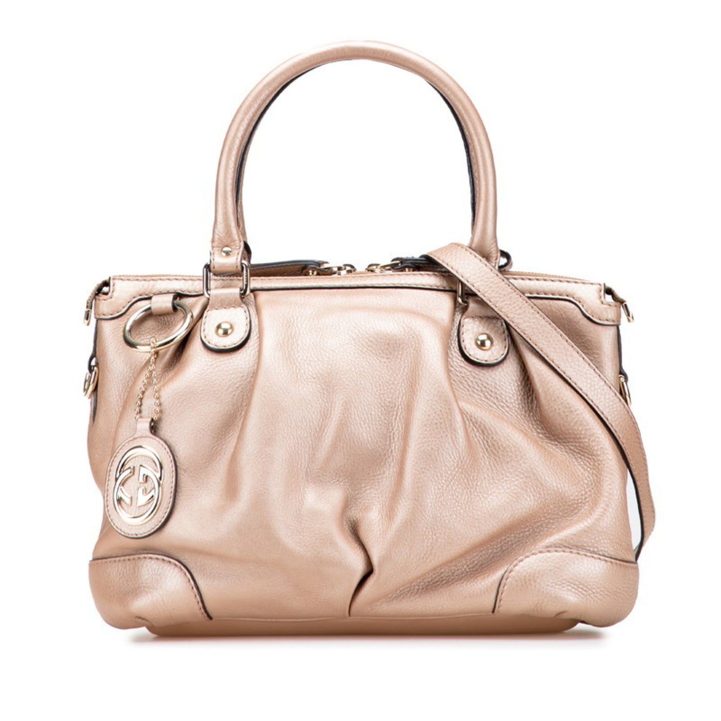 Gucci Sukey Beige Pink Beige Leather Handbag Shoulder Bag