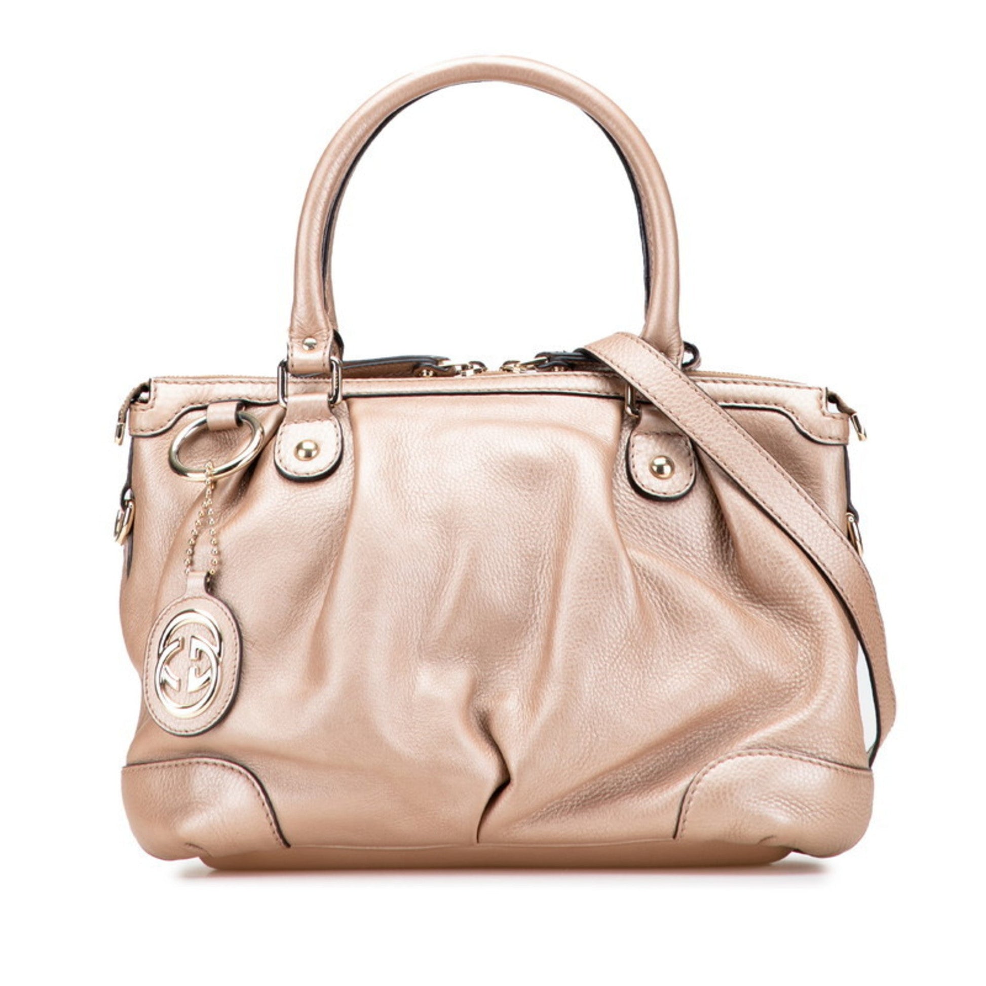 Gucci Sukey Beige Pink Beige Leather Handbag Shoulder Bag
