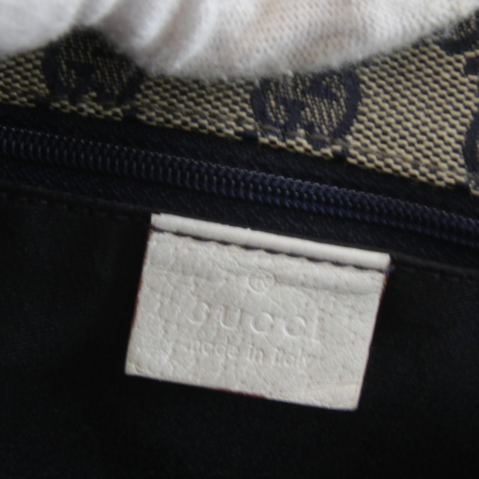 Gucci White Leather Tote Bag