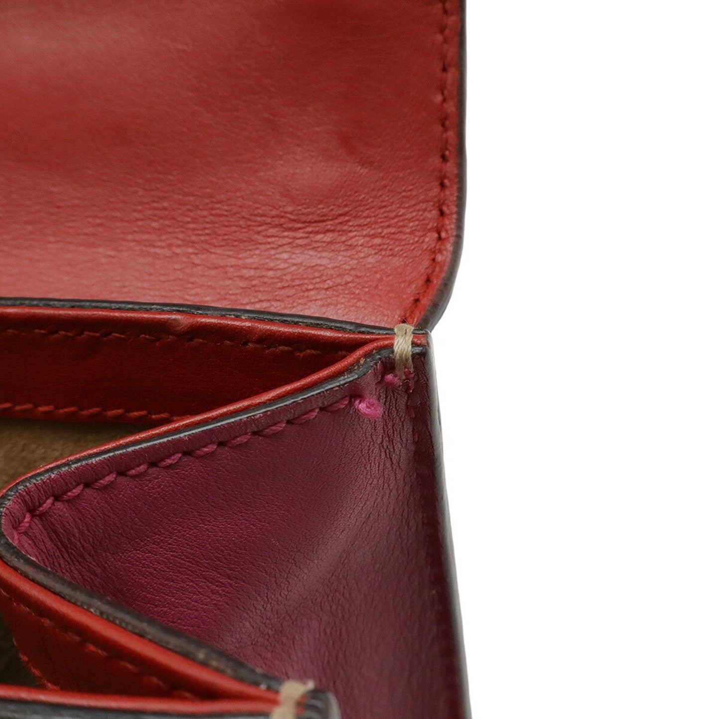 Gucci Beige Pink Red Color Gg Supreme Leather Shoulder Bag