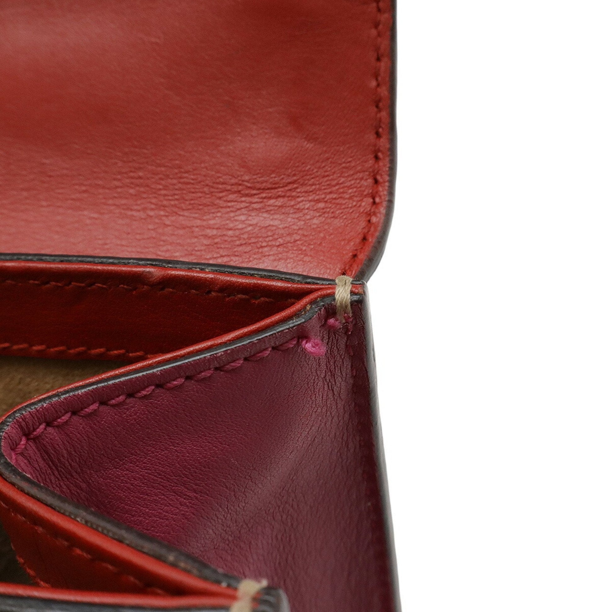 Gucci Beige Pink Red Color Gg Supreme Leather Shoulder Bag