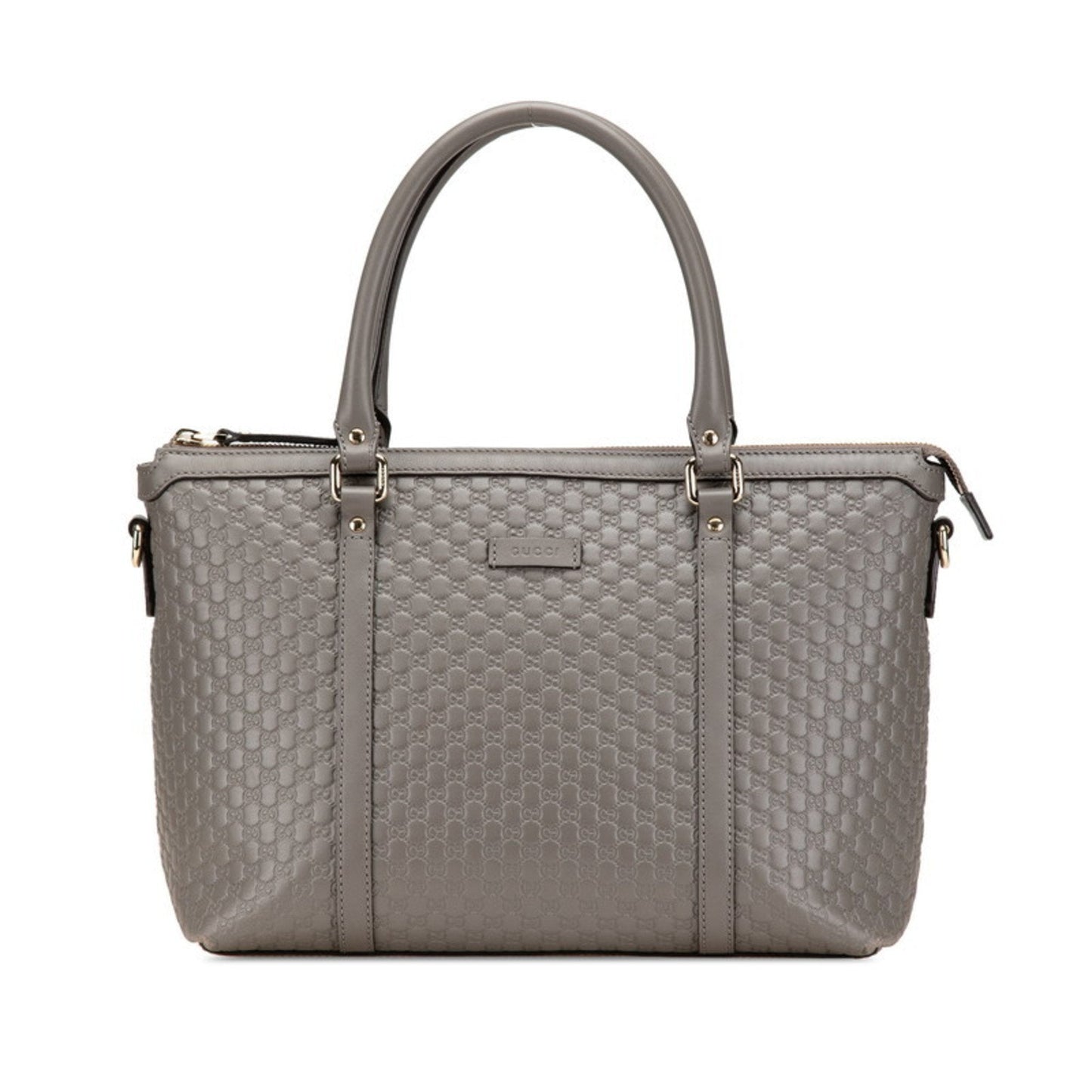 Gucci Gray Leather Shoulder Bag Tote Bag
