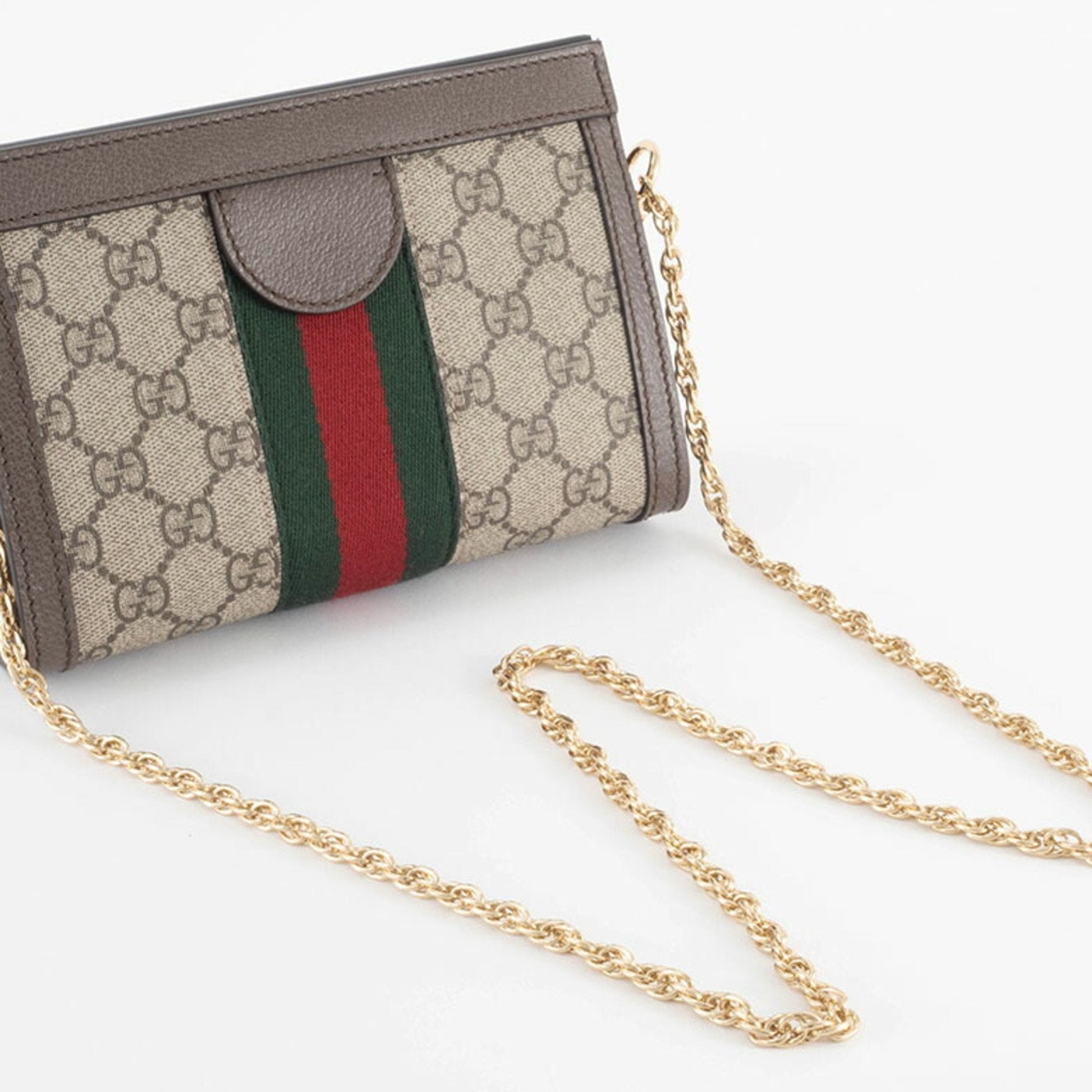 Gucci Ophidia Beige Brown Gg Supreme Shoulder Bag