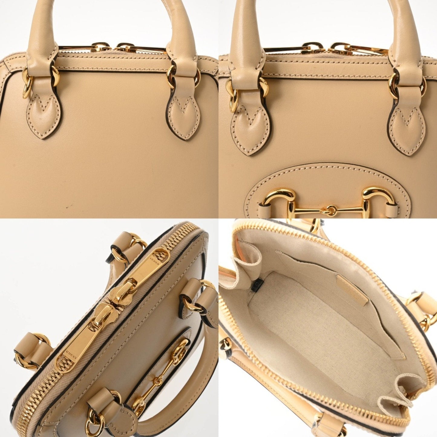 Gucci Horsebit Beige Handbag