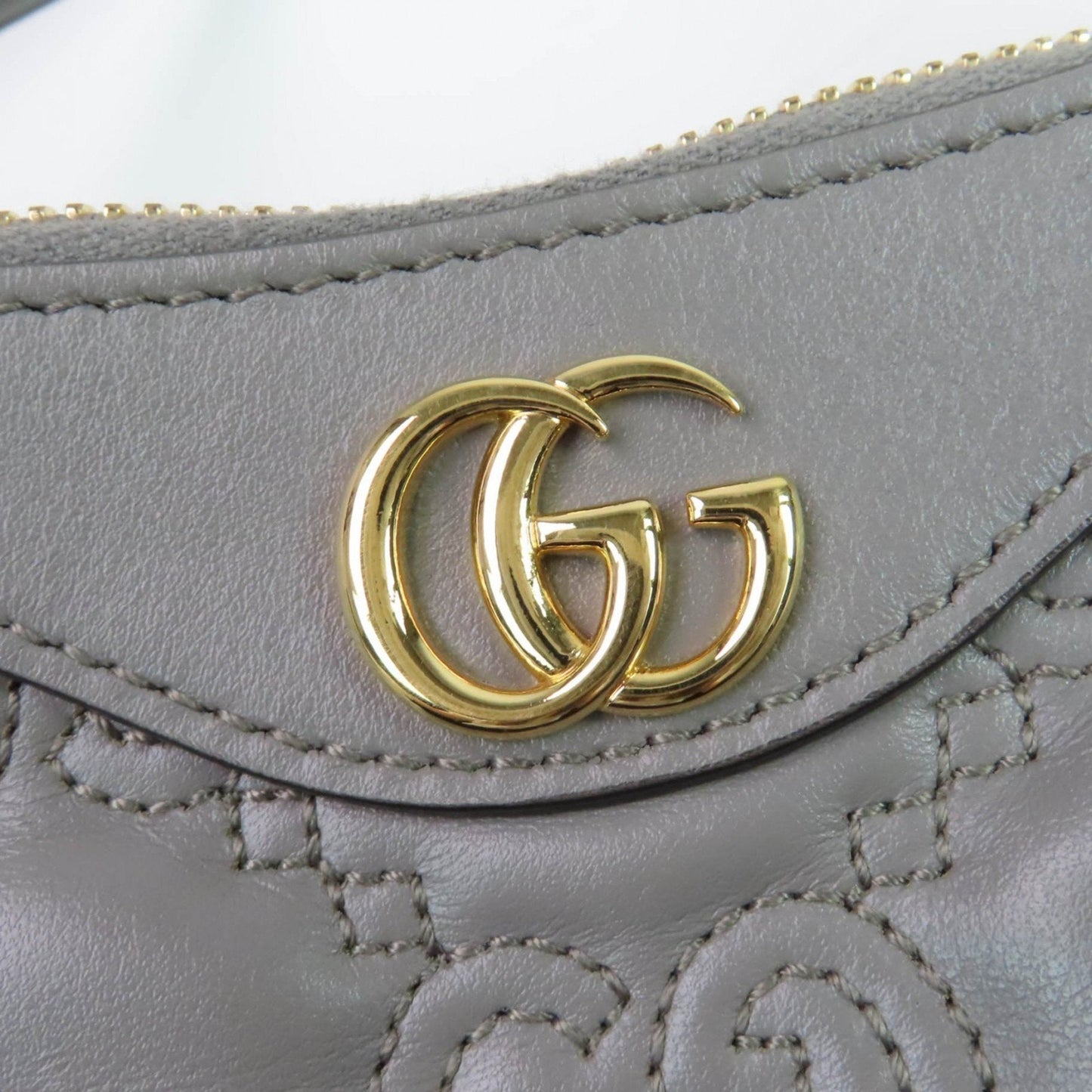 Gucci Gray Leather Handbag Shoulder Bag