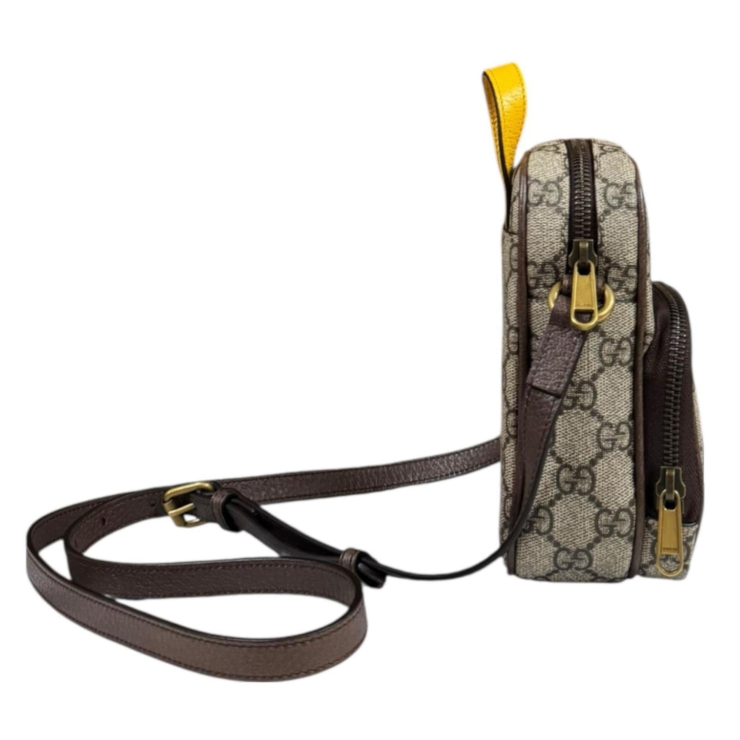 Gucci Beige Brown Yellow Gg Supreme Shoulder Bag
