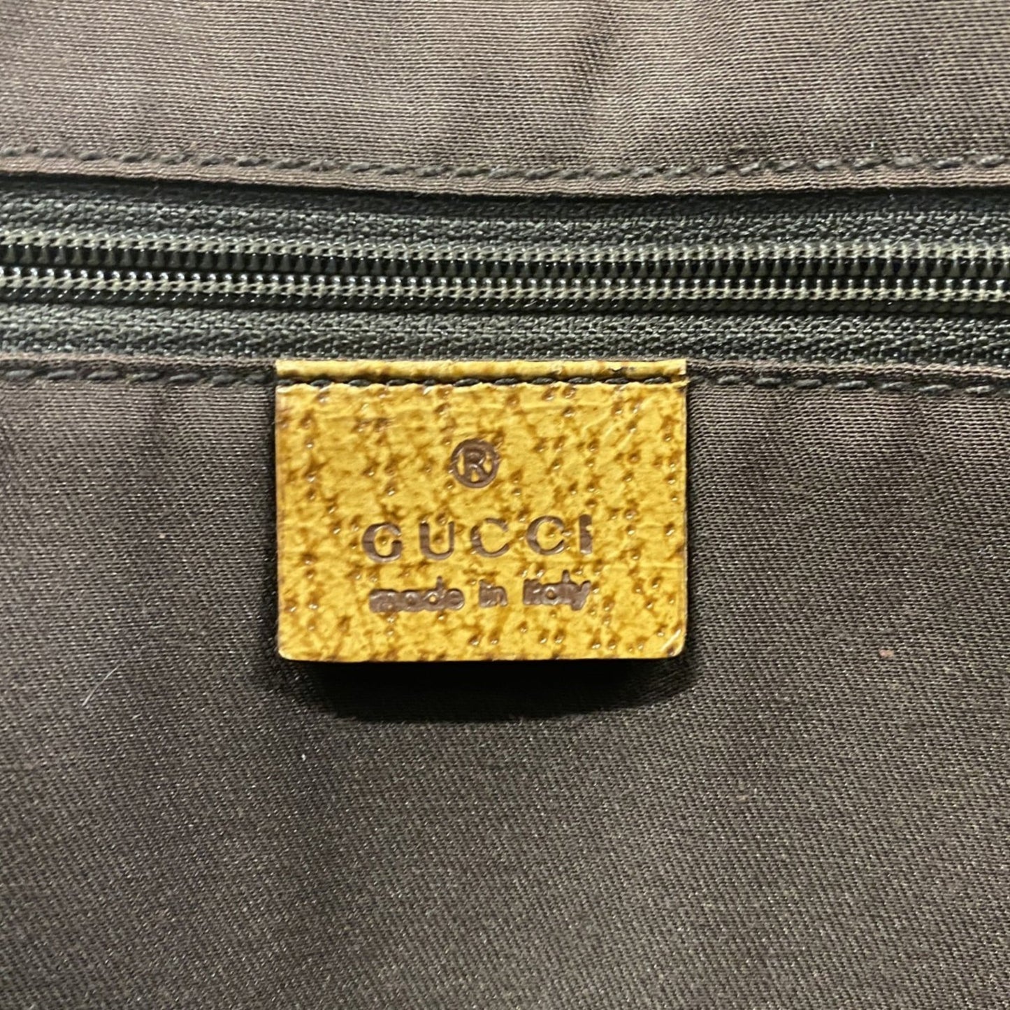 Gucci Beige Brown Canvas Tote Bag