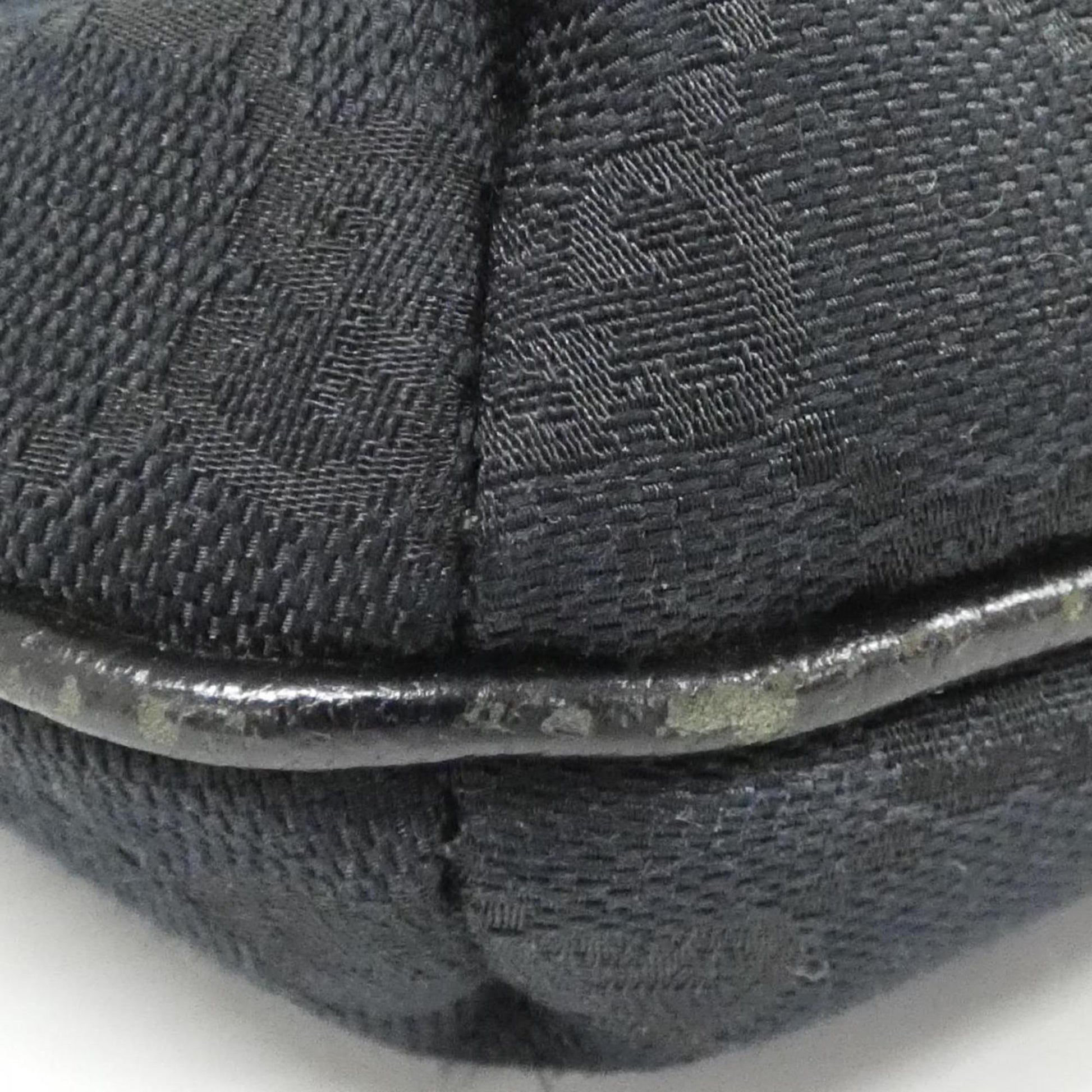 Gucci Black Gg Canvas Shoulder Bag