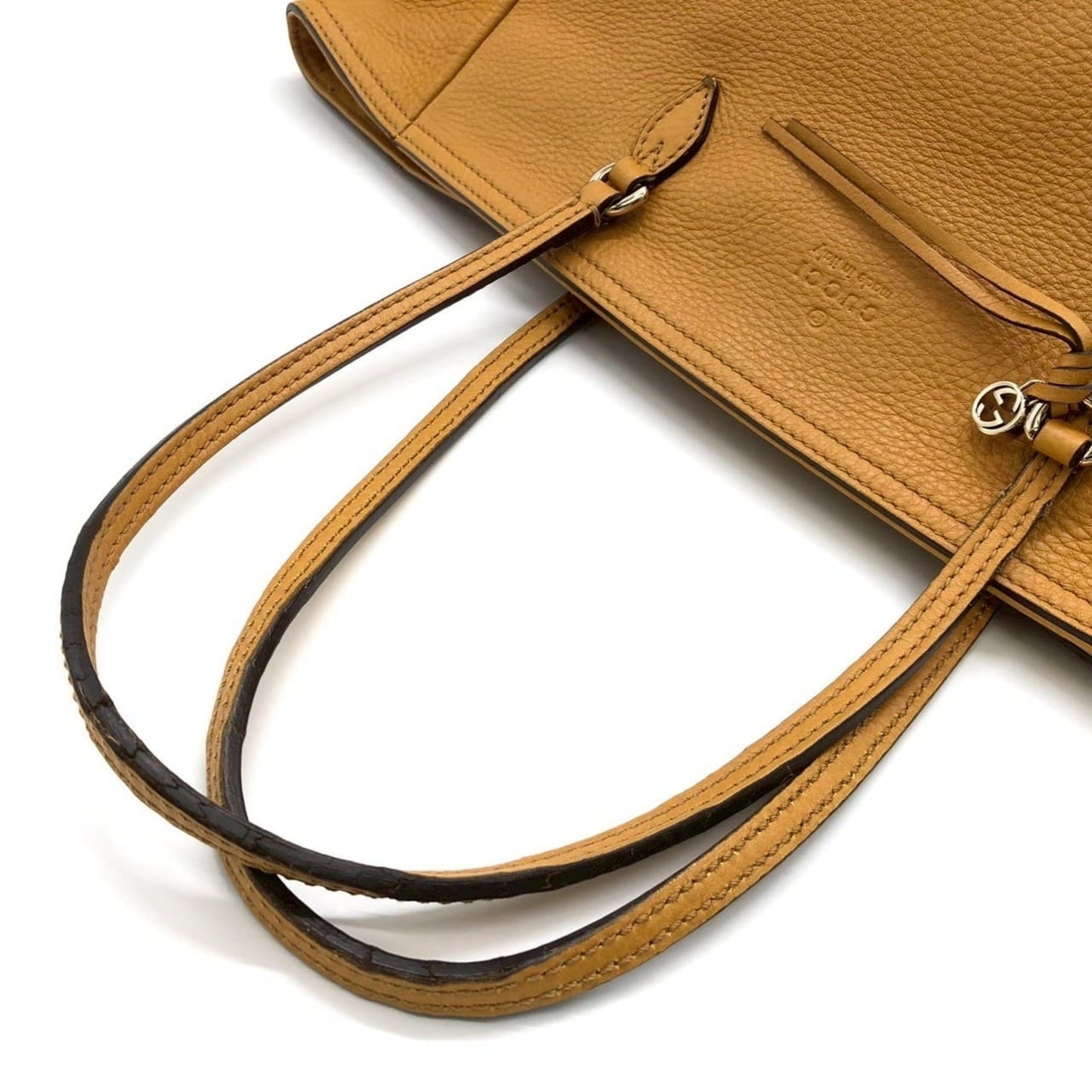 Gucci Yellow Leather Tote Bag