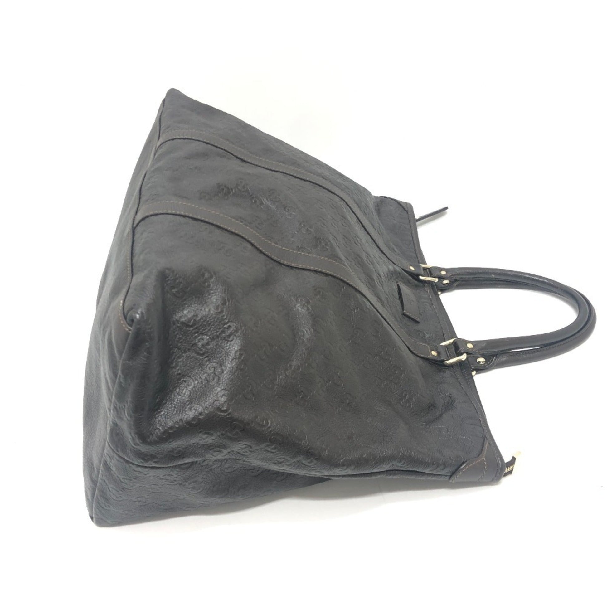 Gucci Brown Leather Handbag Tote Bag