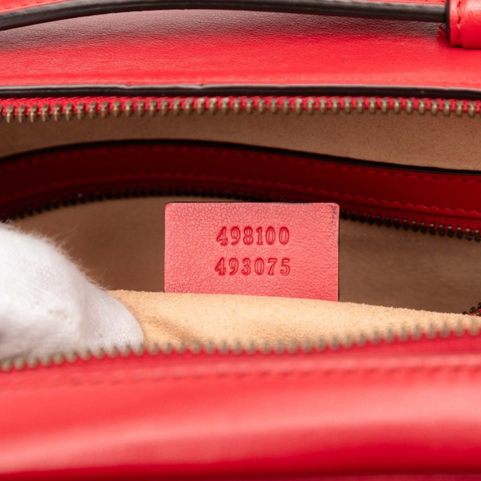 Gucci Red Color Leather Shoulder Bag